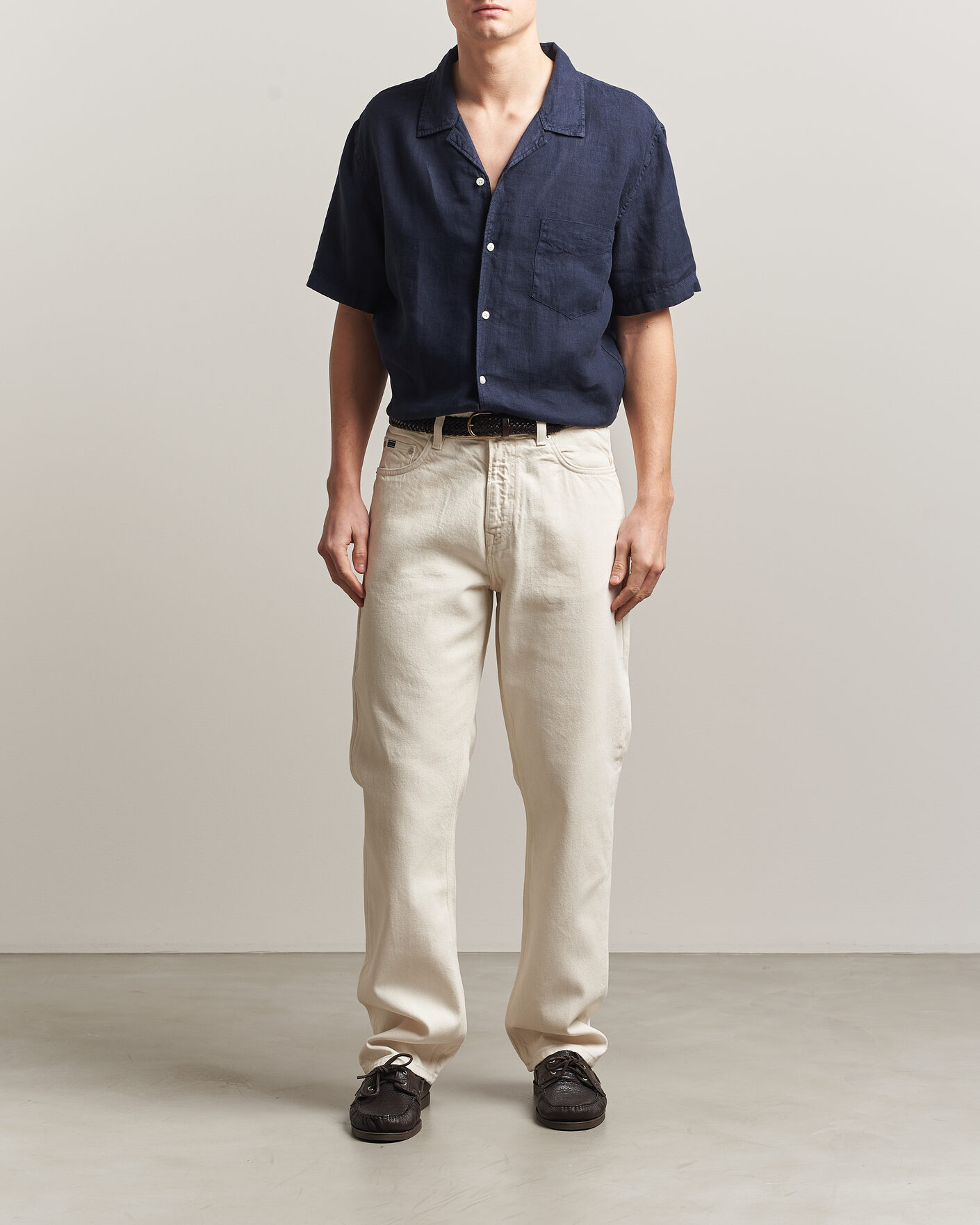Men | Shirts | Gant | Regular Fit Garment Dyed Camp Shirrt Evening Blue