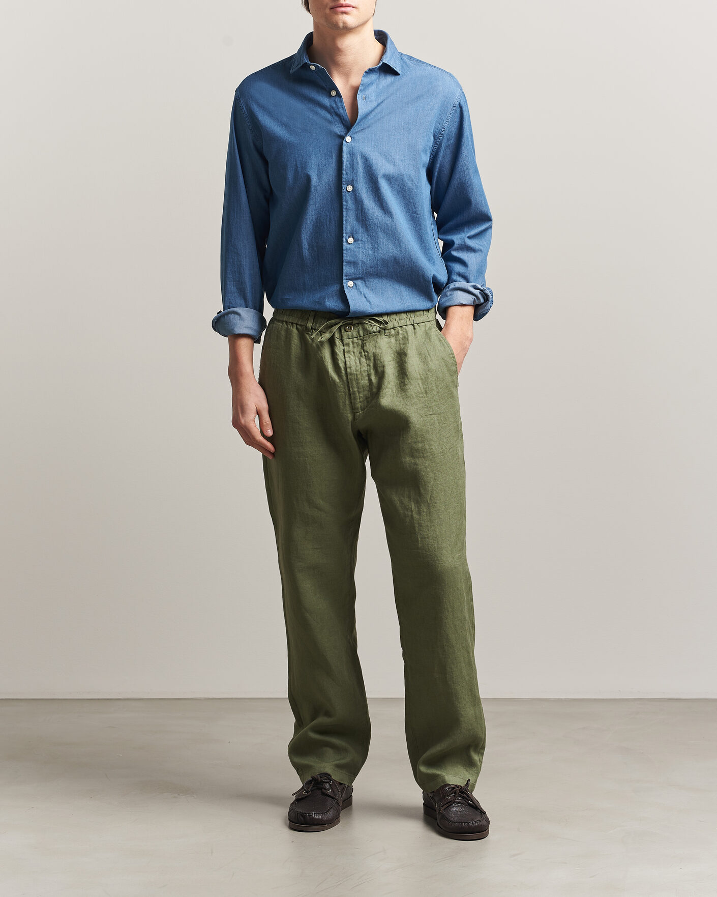 Men | Shirts | Gant | Regular Fit Indigo Twill Shirt Semi Light Blue