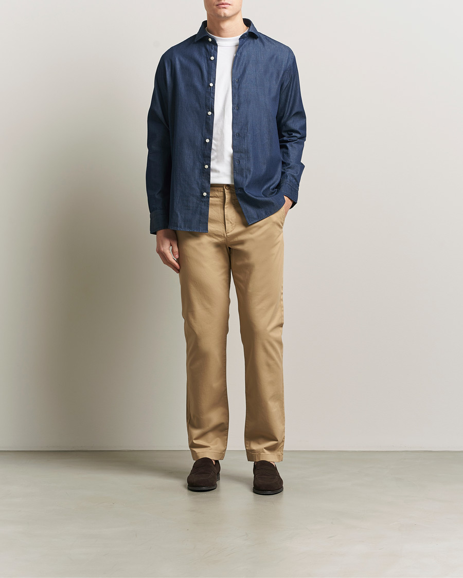Men | Shirts | Gant | Regular Fit Indigo Twill Shirt Dark Indigo