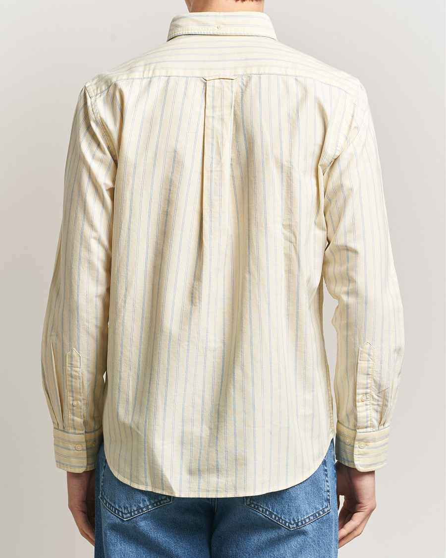 Men | Shirts | GANT | Regluar Fit Classic Oxford Striped Shirt Light Mustard Yellow