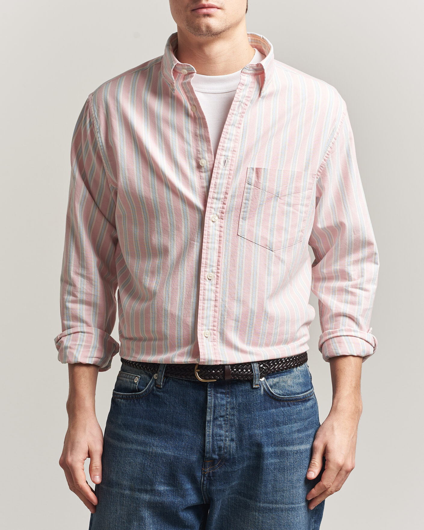 Men | Shirts | GANT | Regluar Fit Archive Oxford Shirt Washed Pink
