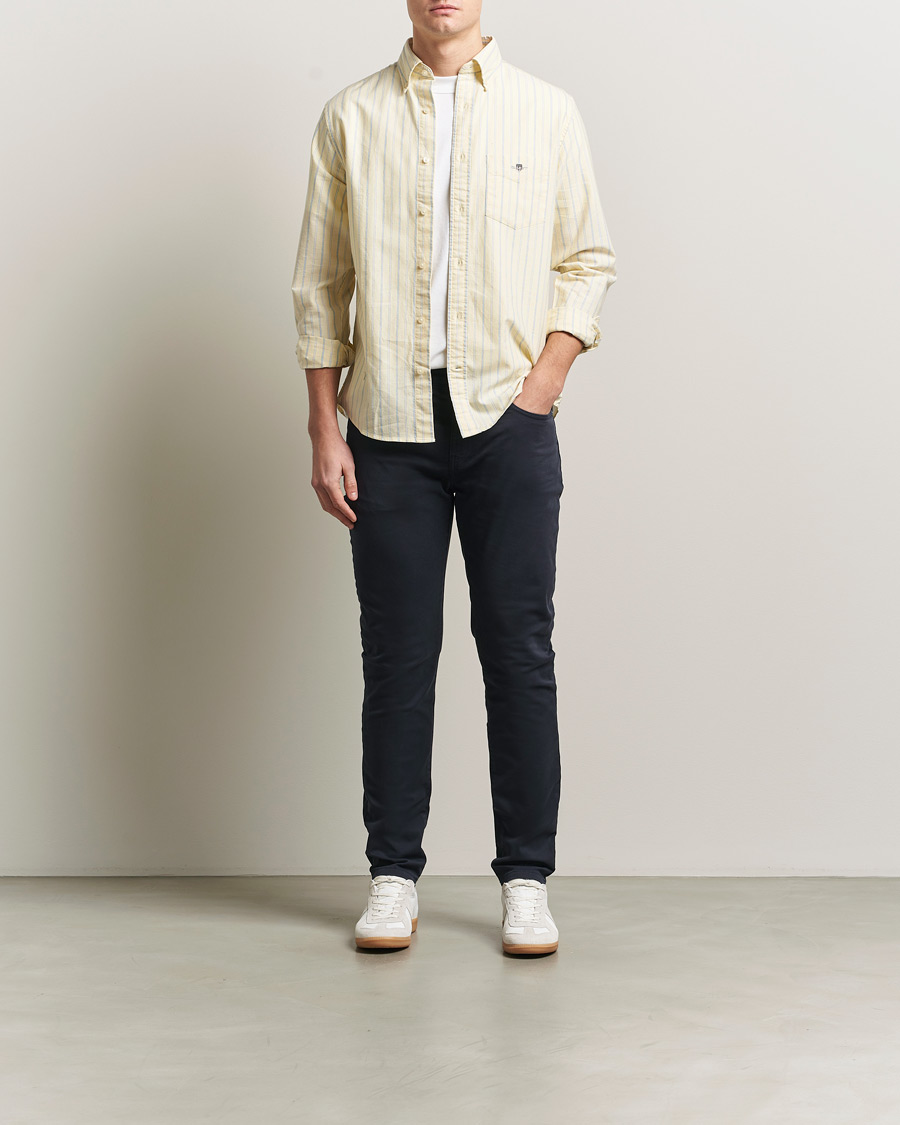 Men | Trousers | GANT | Slim Fit Desert 5-Pocket Pants Evening Blue