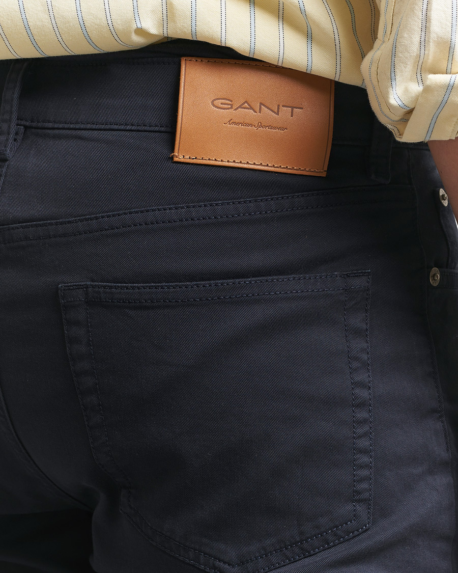 Men | Trousers | GANT | Slim Fit Desert 5-Pocket Pants Evening Blue