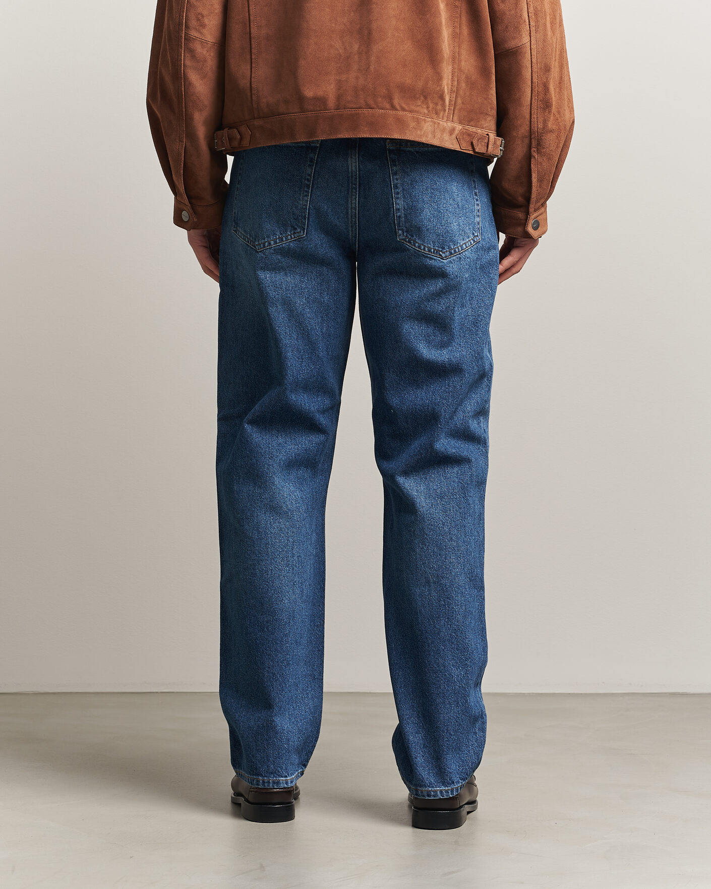 Men | Trousers | Gant | Straight Fit Jeans Mid Blue Worn In