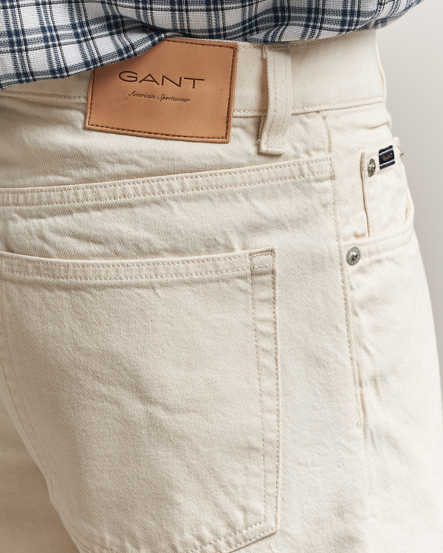 Men | Jeans | Gant | Straight Fit Jeans Ecru