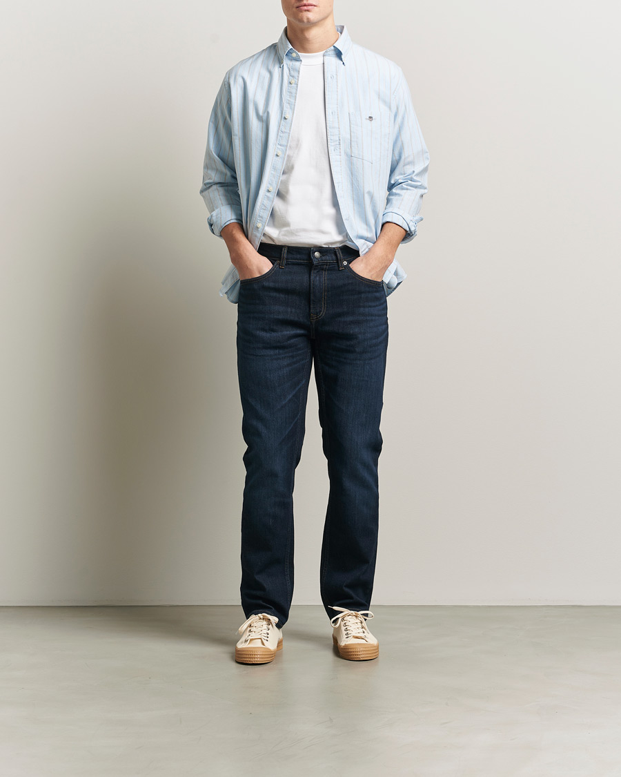 Men | Trousers | Gant | Regular Fit Jeans Dark Blue Broken In