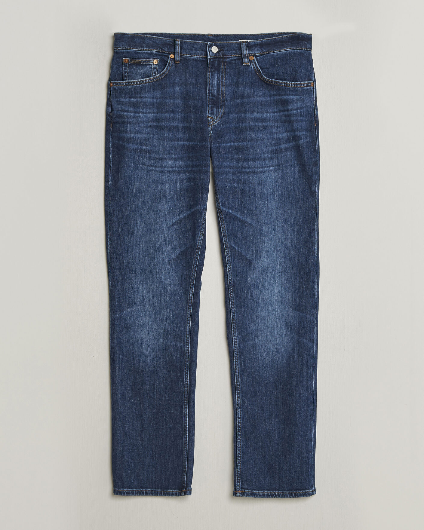 Men | Trousers | Gant | Regular Fit Jeans Mid Blue Worn In