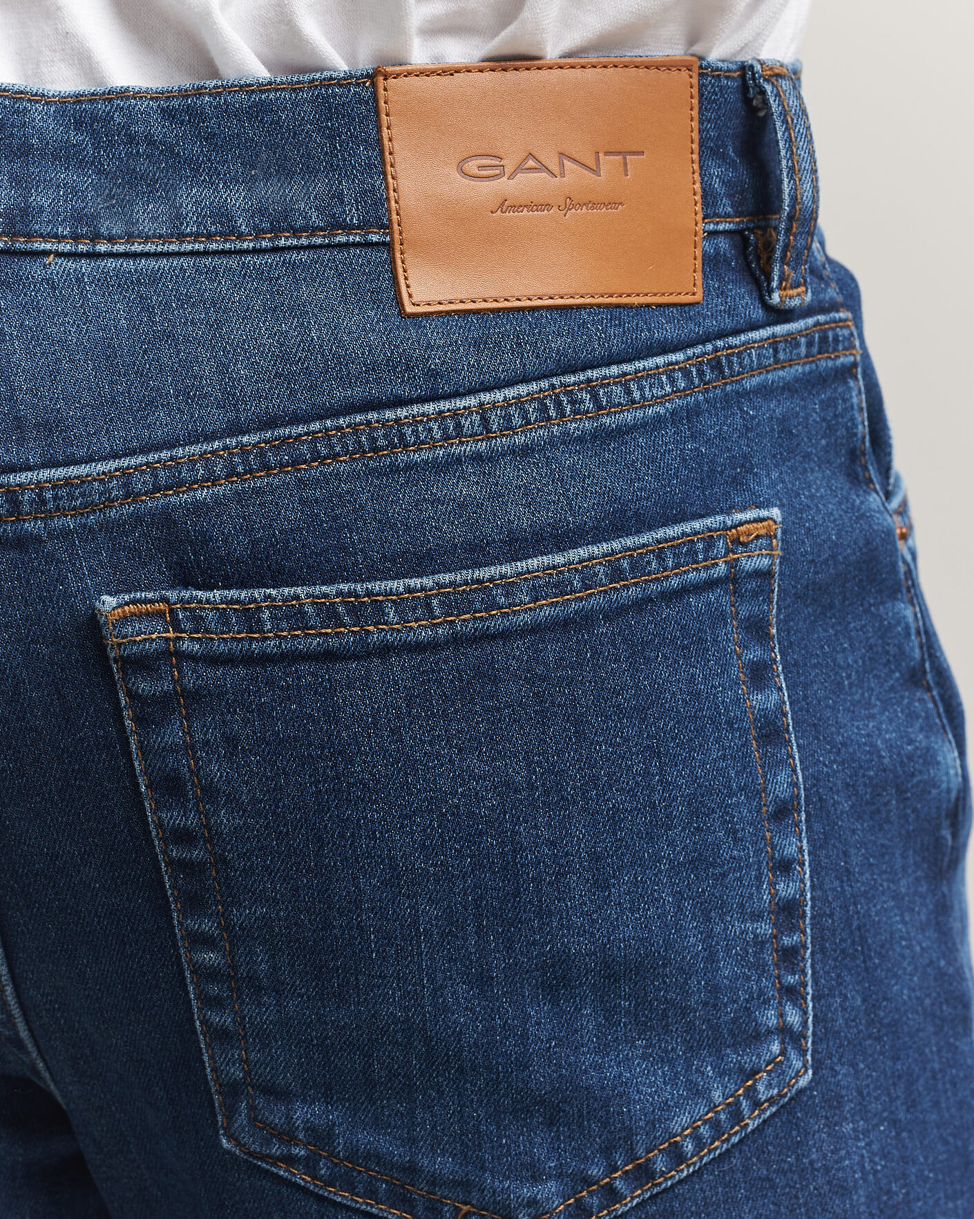 Men | Trousers | Gant | Regular Fit Jeans Mid Blue Worn In