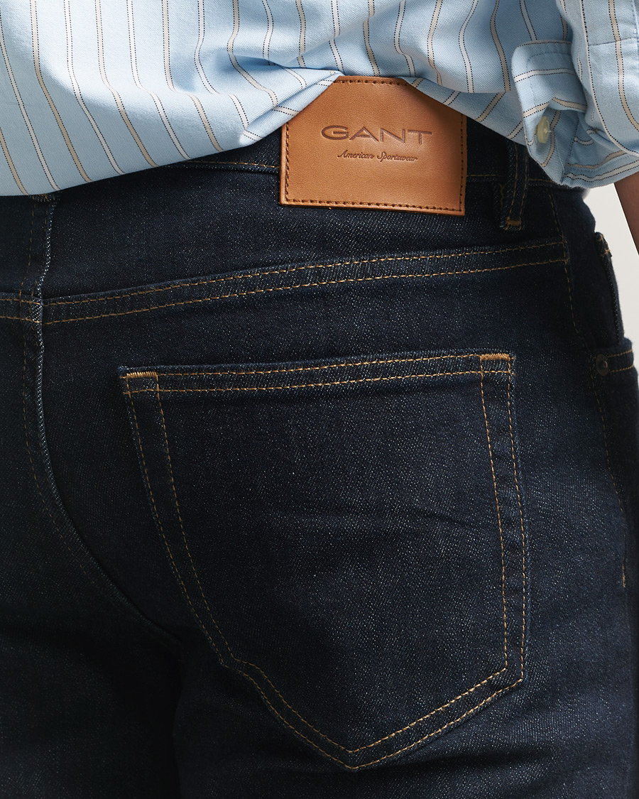 Men | Trousers | Gant | Regular Fit Jeans Dark Blue
