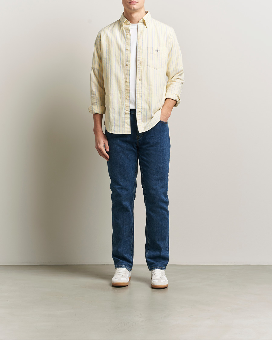 Men | Trousers | Gant | Regular Fit Jeans Mid Blue Vintage