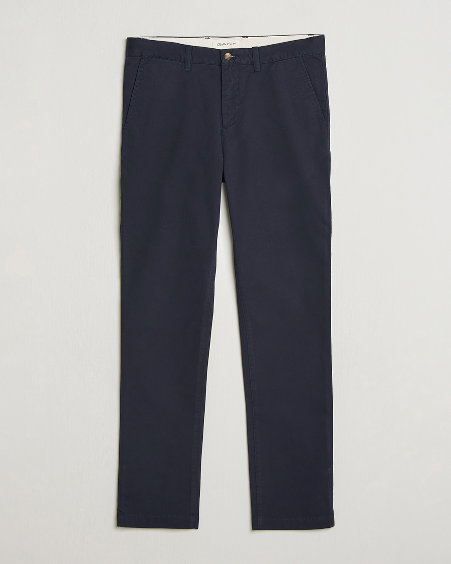 Men | Trousers | GANT | Slim Fit Chinos Evening Blue