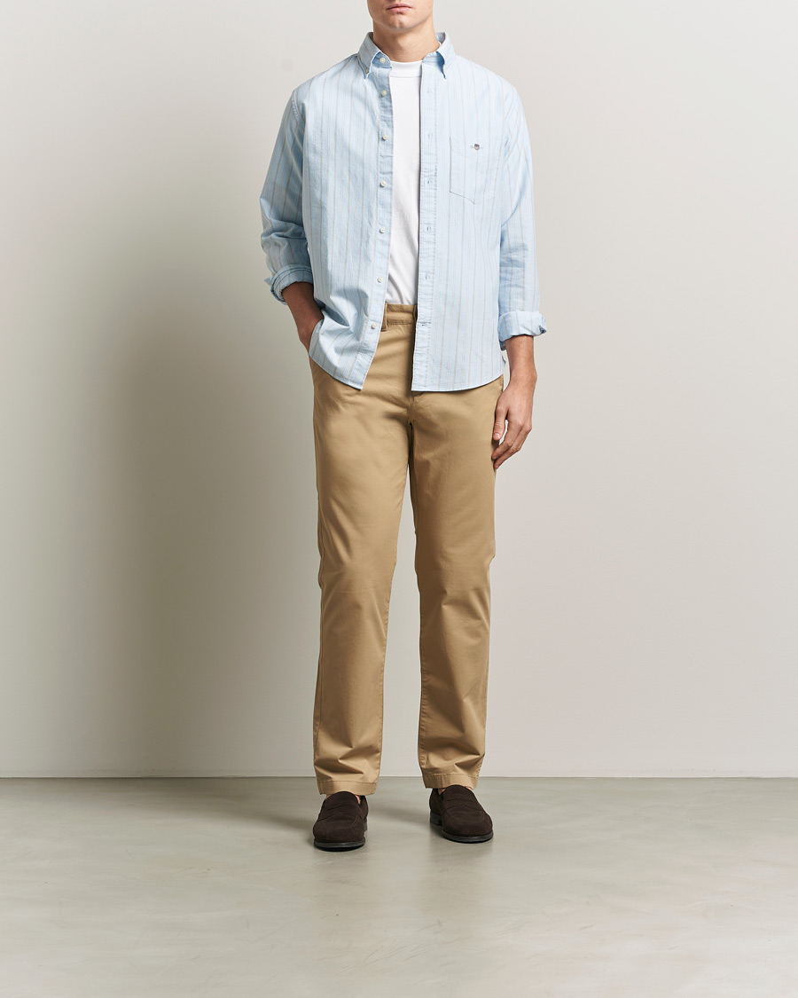 Men | Trousers | GANT | Regular Fit Chinos Dark Khaki
