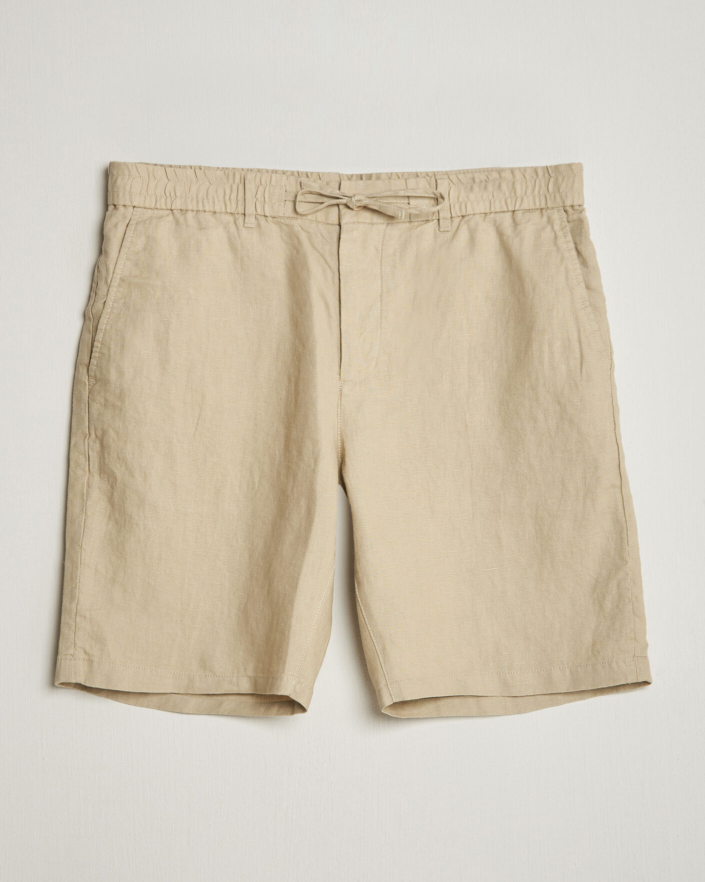 Men | Shorts | GANT | Regular Fit Linen Drawstring Shorts Oat Beige