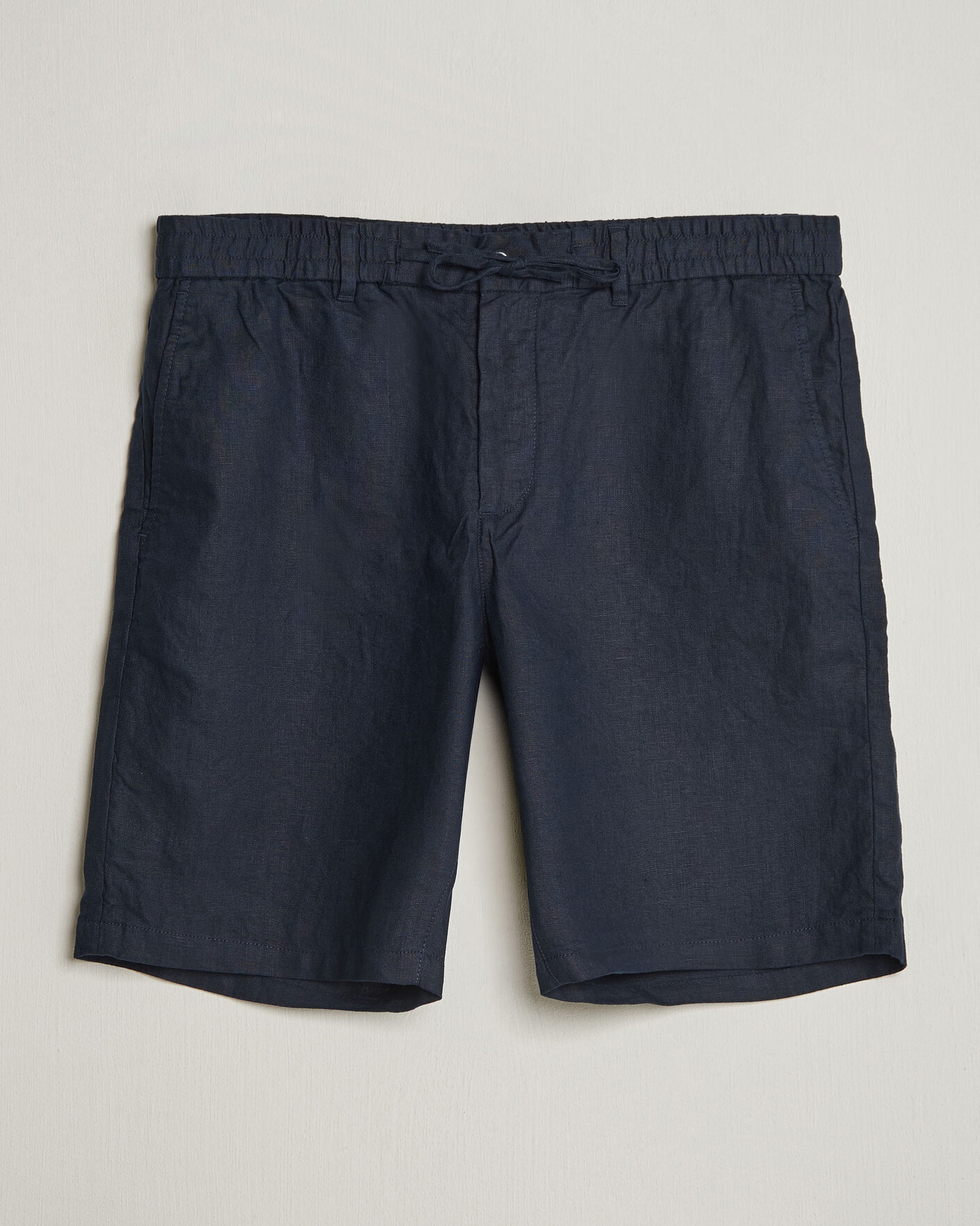 Men | Shorts | GANT | Regular Fit Linen Drawstring Shorts Evening Blue