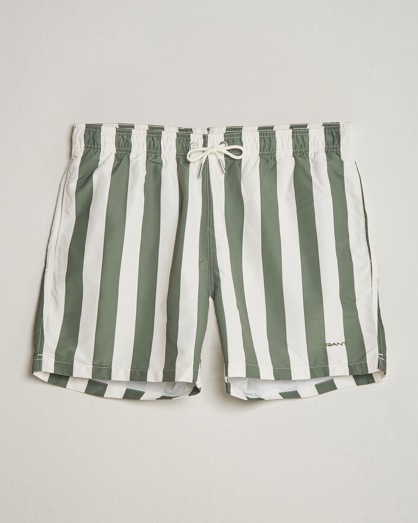 Men | Swimwear | GANT | Blockstriped Swimshorts Dry Herb Green