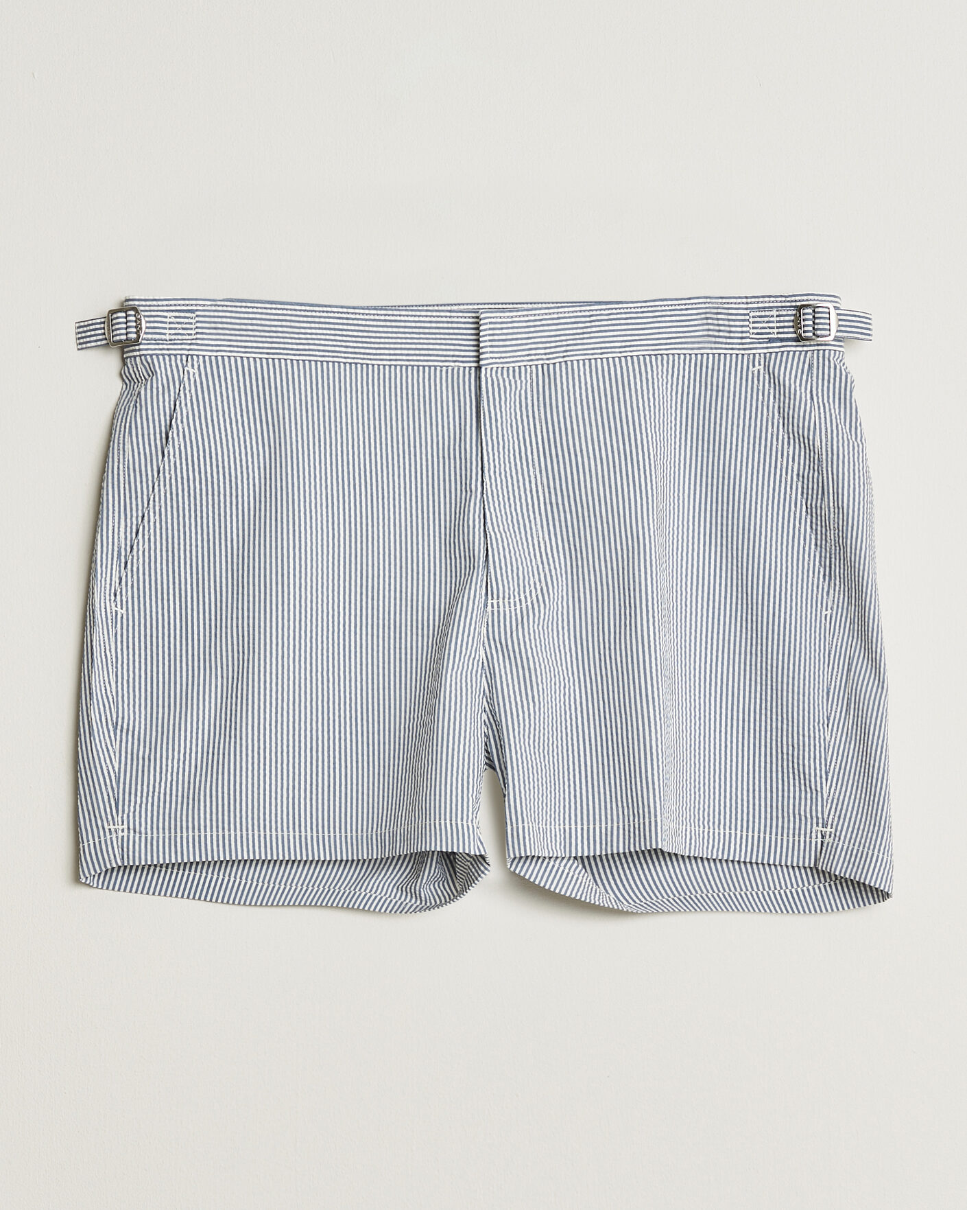 Men | Swimwear | GANT | Fitted Seersucker Swimshorts Vintage Blue