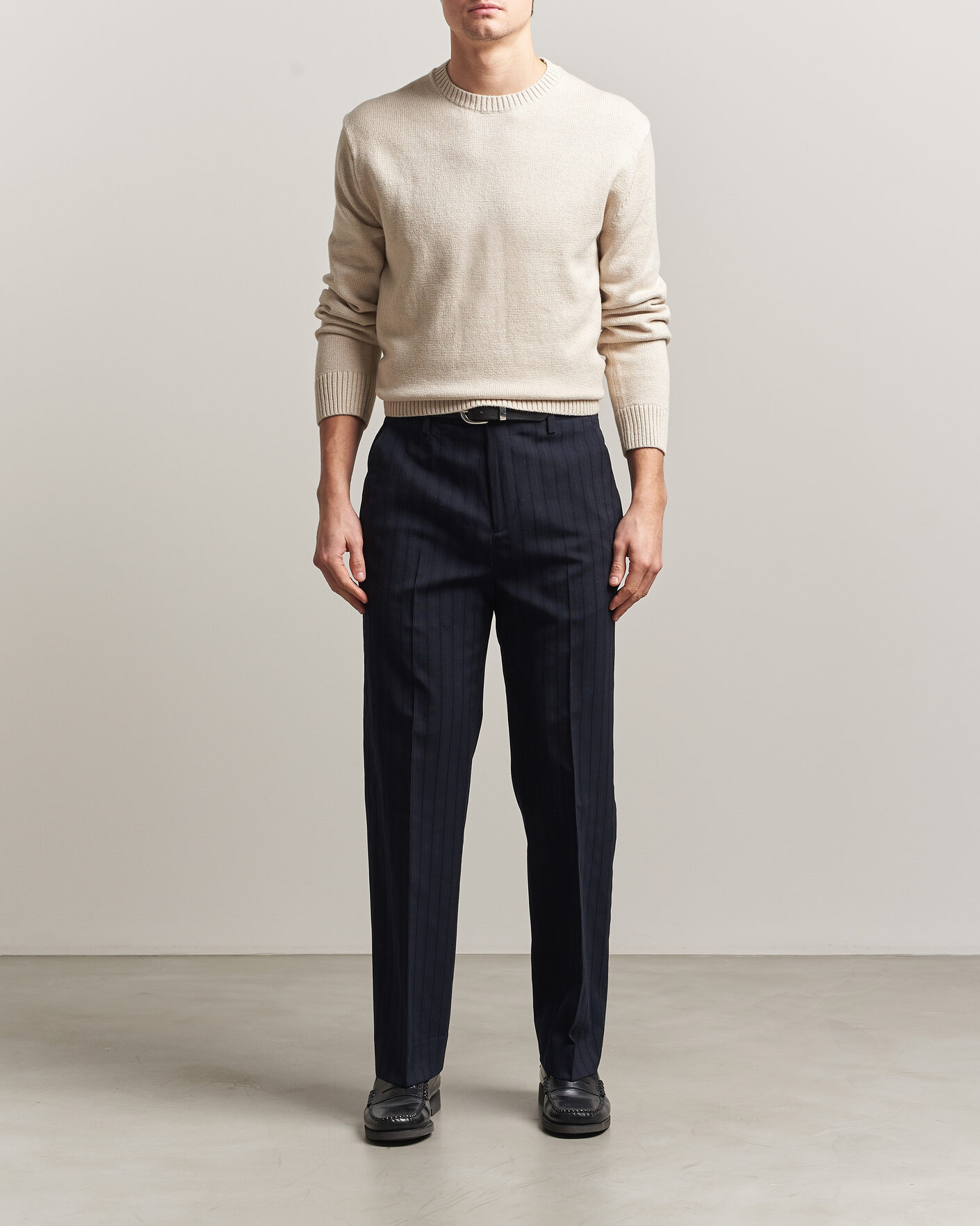 Men | Sweaters & Knitwear | GANT | Cotton/Cashmere Knitted Sweater Seed Melange