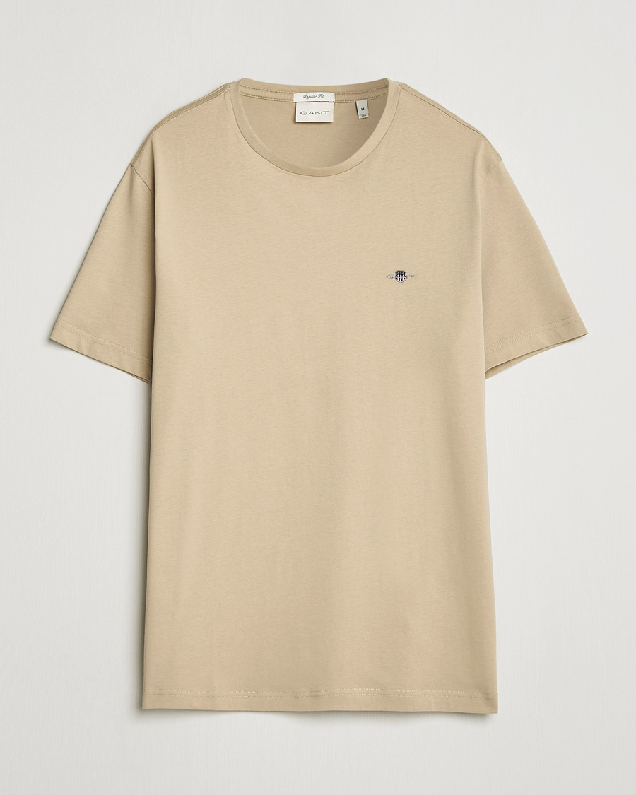 Men | T-Shirts | GANT | The Original T-Shirt Oat Beige