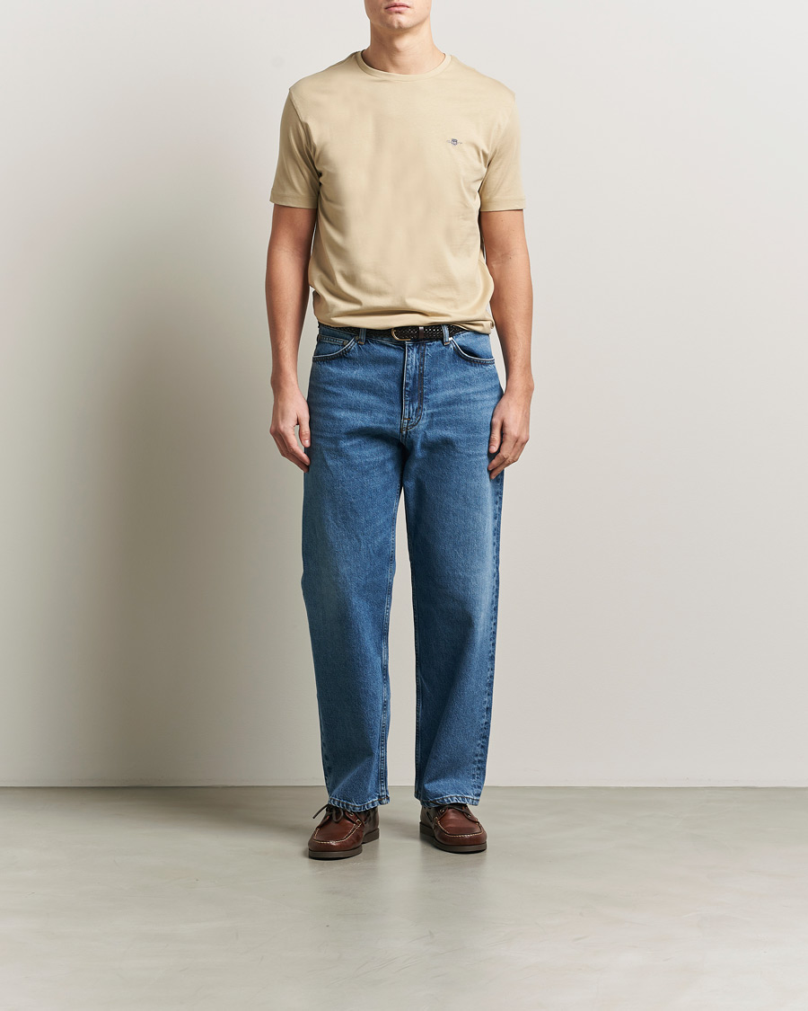 Men | T-Shirts | GANT | The Original T-Shirt Oat Beige