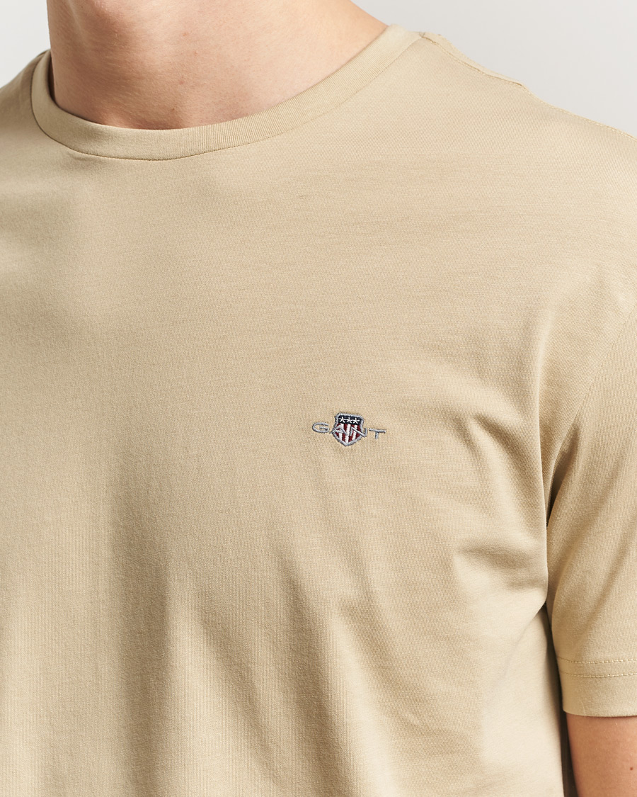 Men | T-Shirts | GANT | The Original T-Shirt Oat Beige