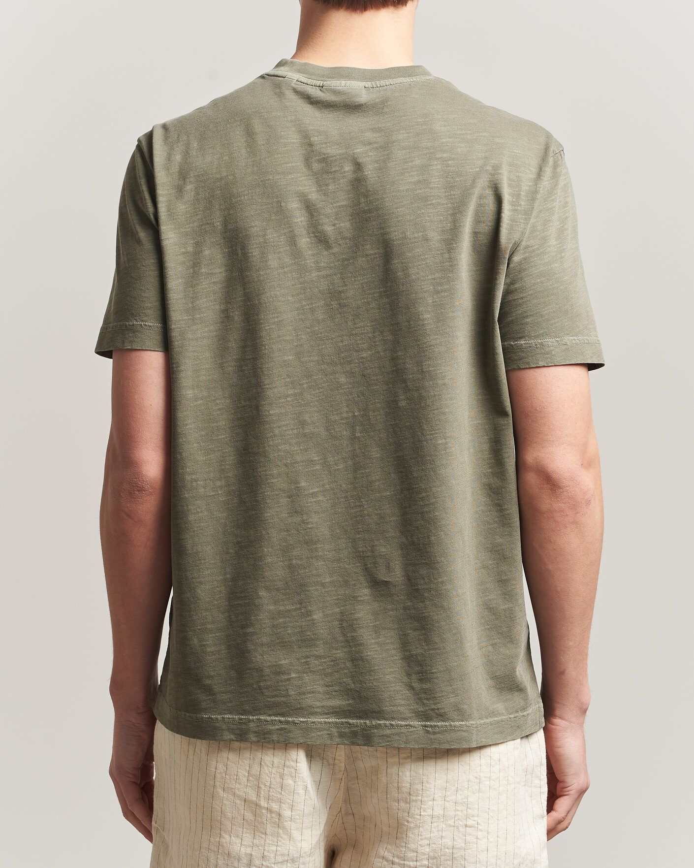Men | T-Shirts | Gant | Washed Slub T-Shirt Dry Herb Green