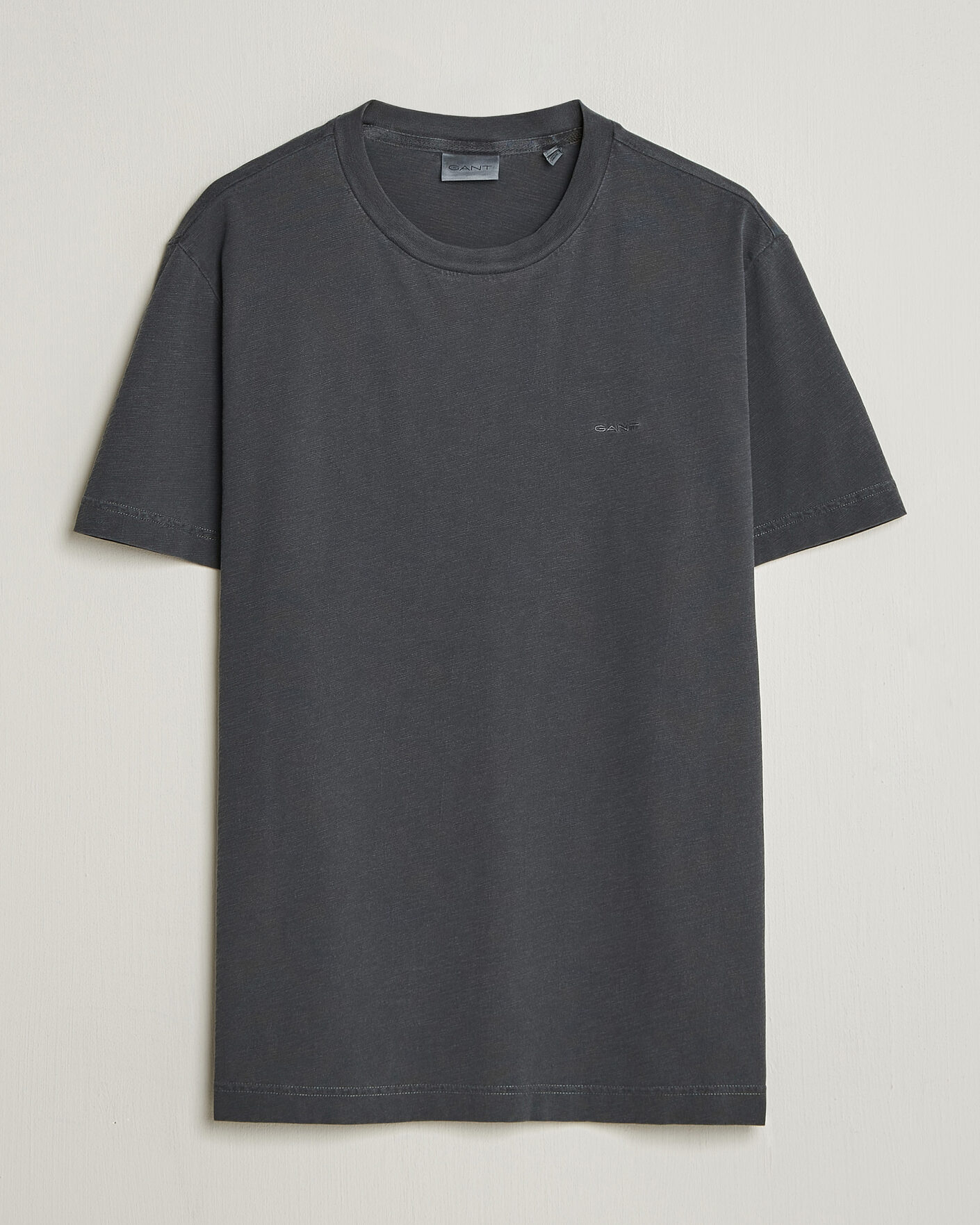 Men | T-Shirts | GANT | Washed Slub T-Shirt Black