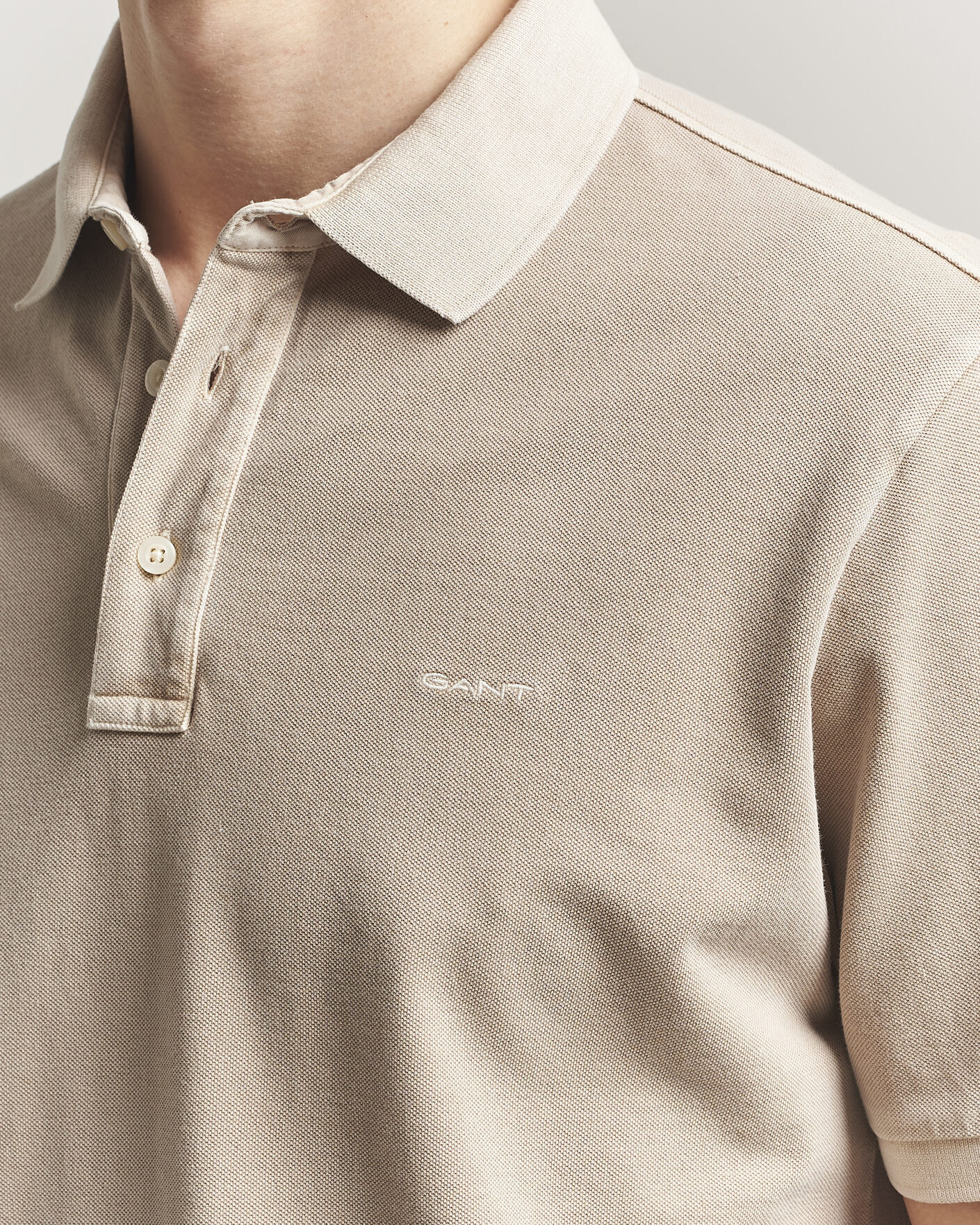Men | Polo Shirts | GANT | Sunfaded Polo Oat Beige