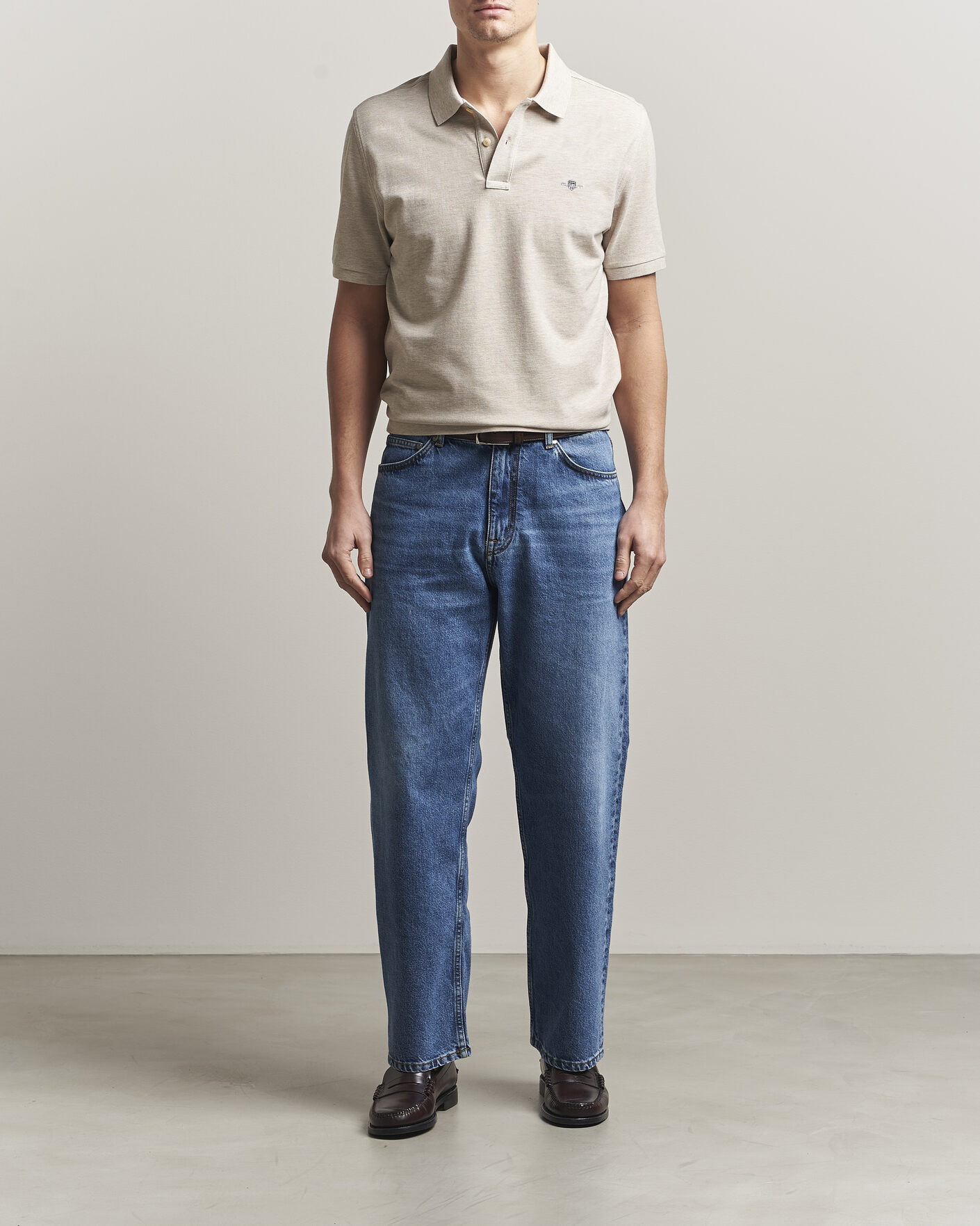 Men | Polo Shirts | GANT | The Original Polo Oat Melange