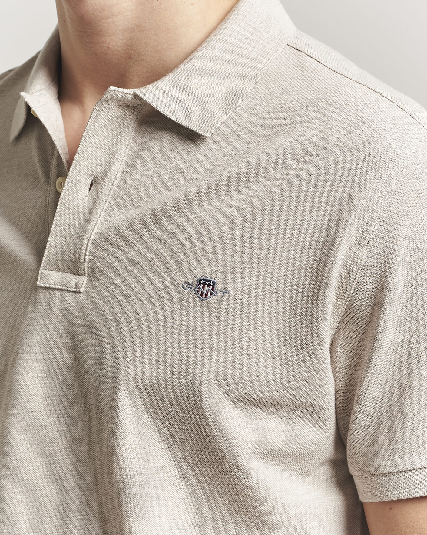 Men | Polo Shirts | Gant | The Original Polo Oat Melange