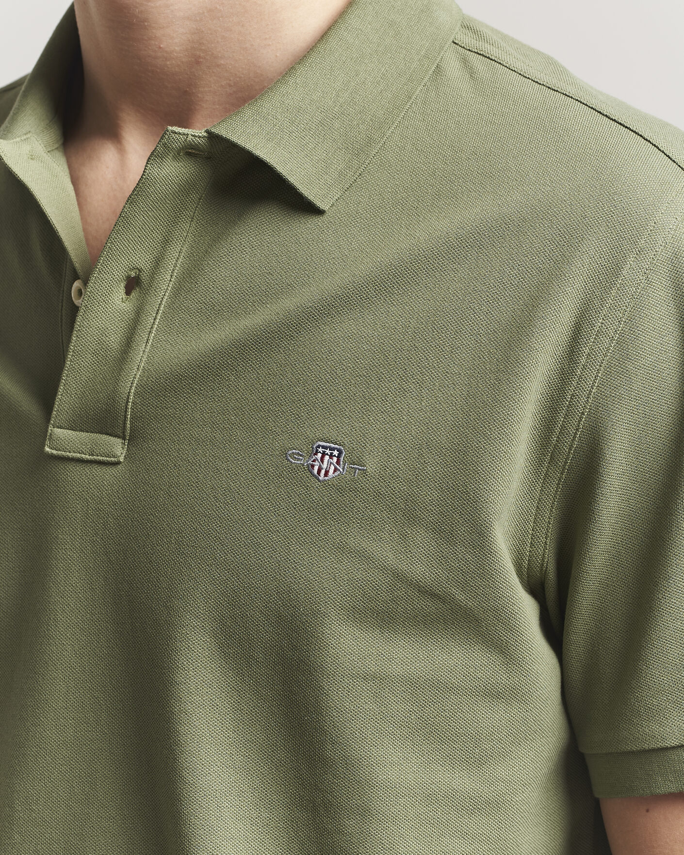 Men | Polo Shirts | Gant | The Original Polo Dry Herb Green