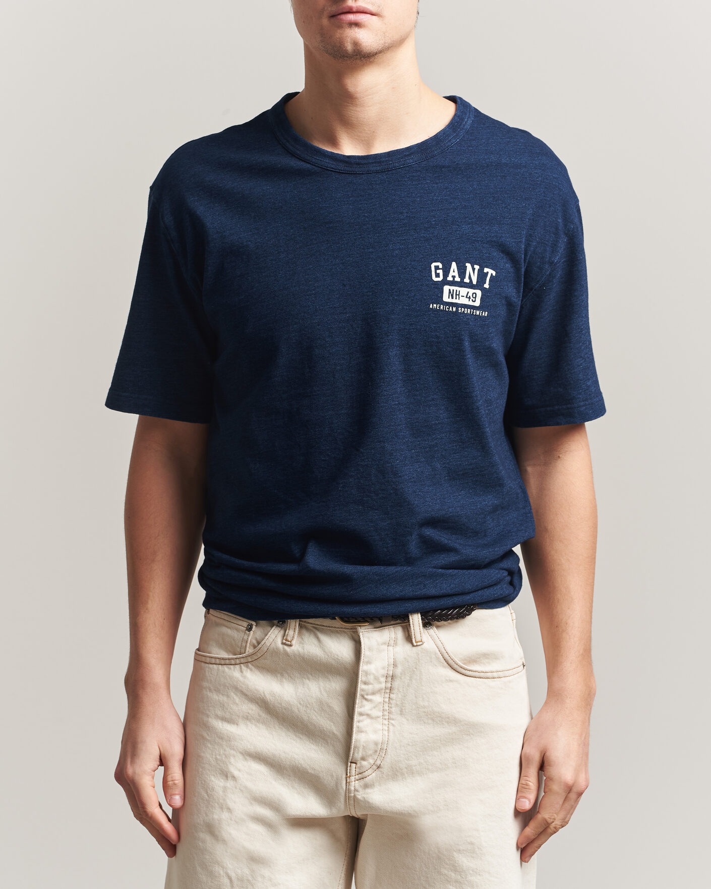 Men | T-Shirts | GANT | Indigo Graphic T-Shirt Dark Blue
