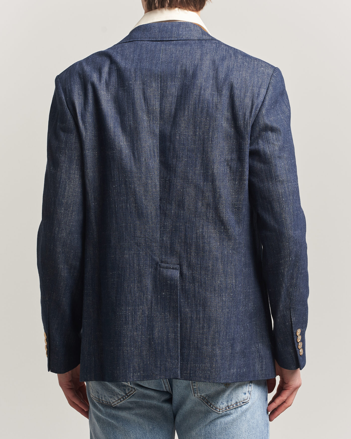 Men | Blazers | GANT | Cotton Indigo Club Blazer Dark Blue Raw