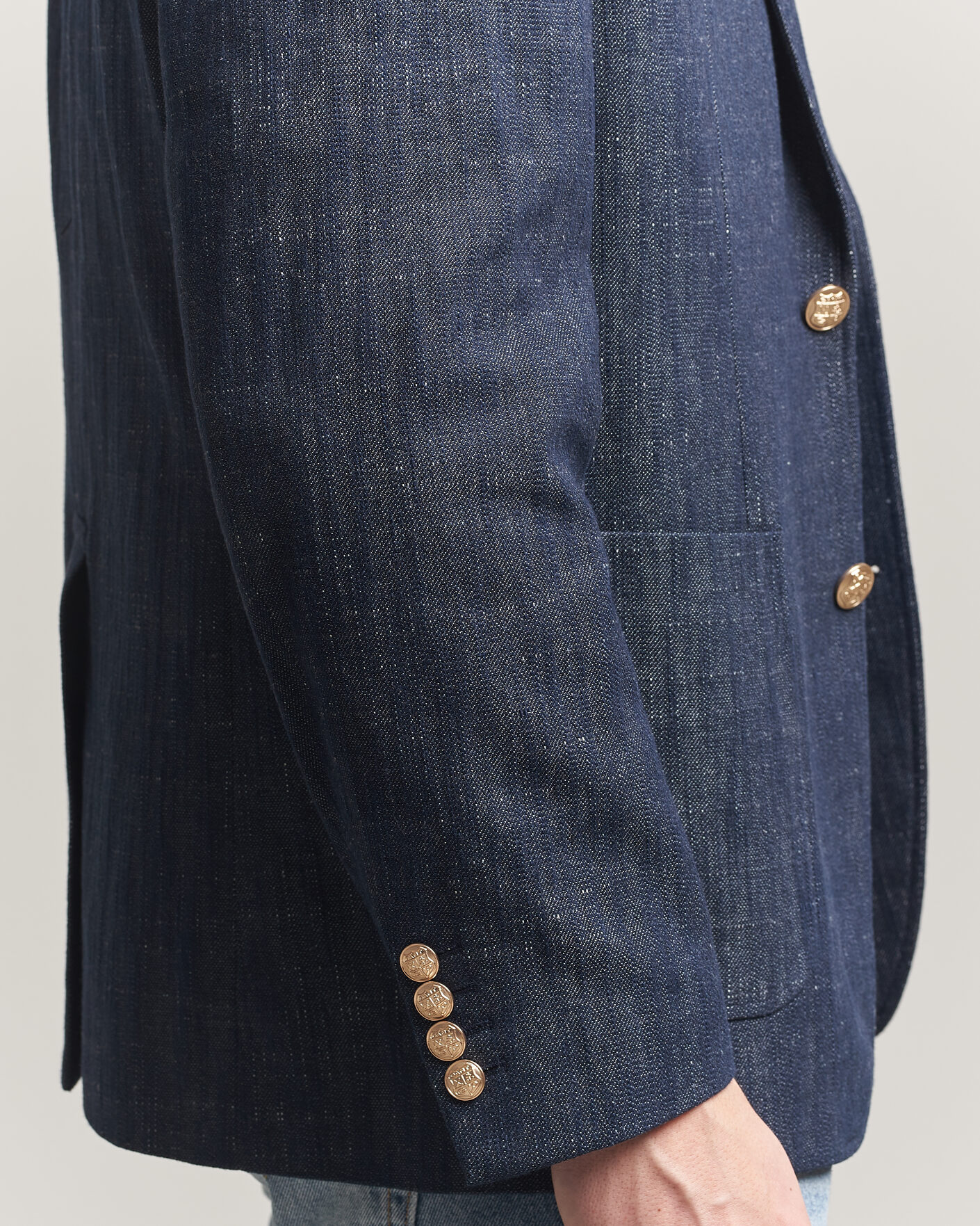 Men | Blazers | GANT | Cotton Indigo Club Blazer Dark Blue Raw