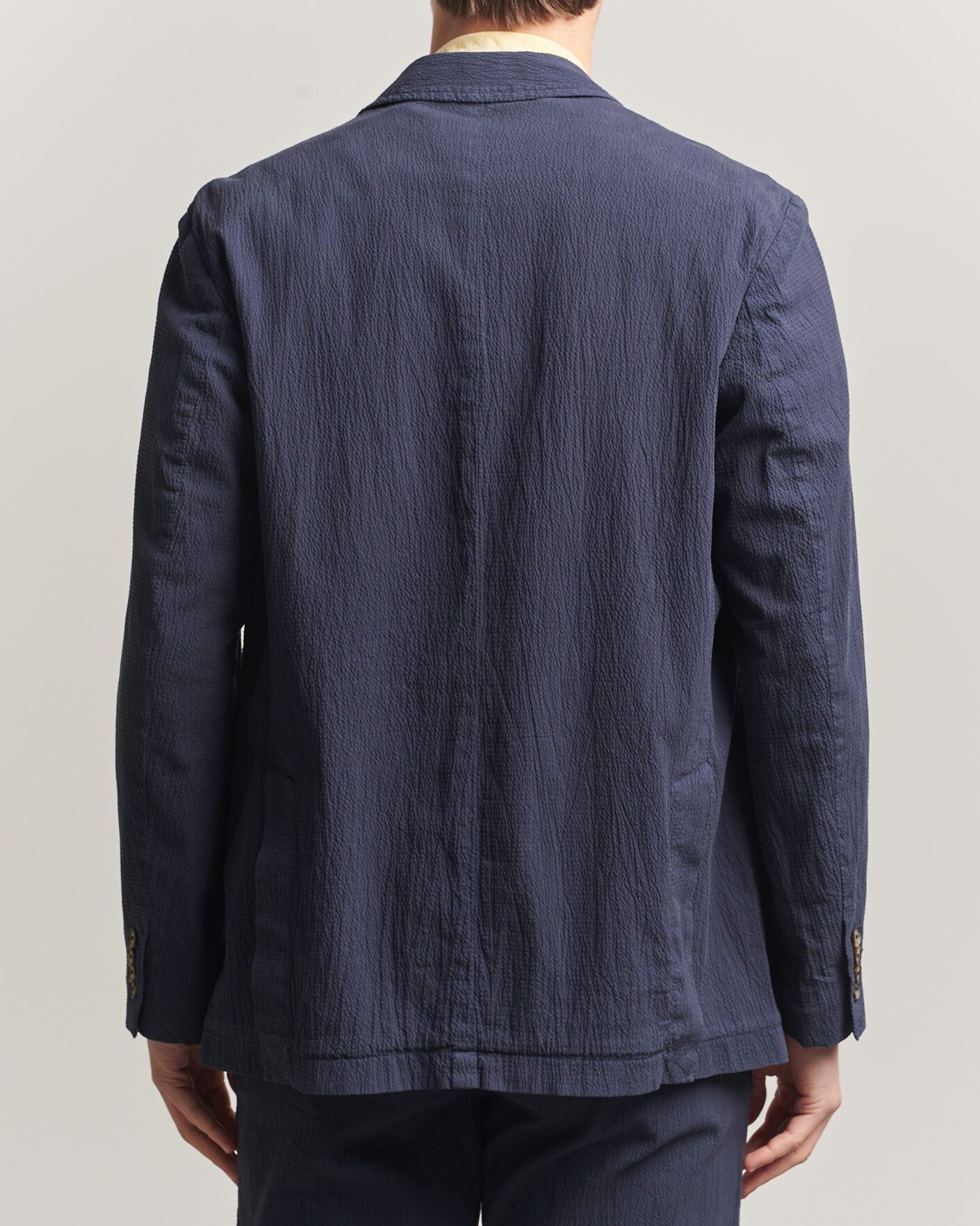 Men | Blazers | Gant | Garment Dyed Seersucker Blazer Evening Blue