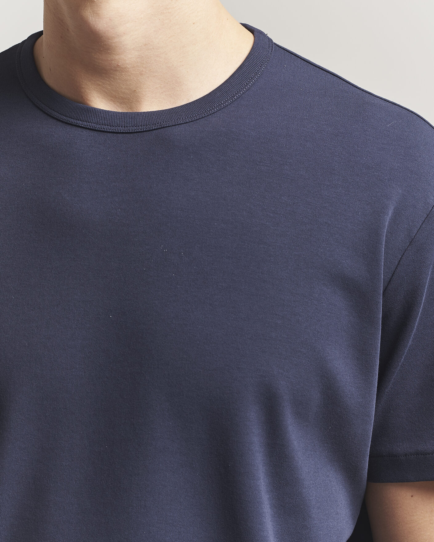Men | T-Shirts | GANT | Interlock Crew Neck T-Shirt Evening Blue