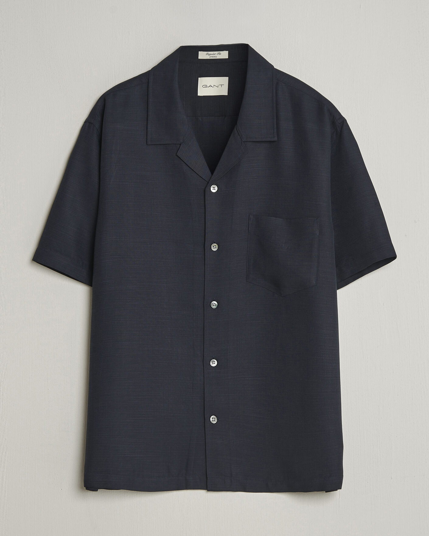 Men | Shirts | Gant | Regular Fit Lyocell Resort Shirt Evening Blue