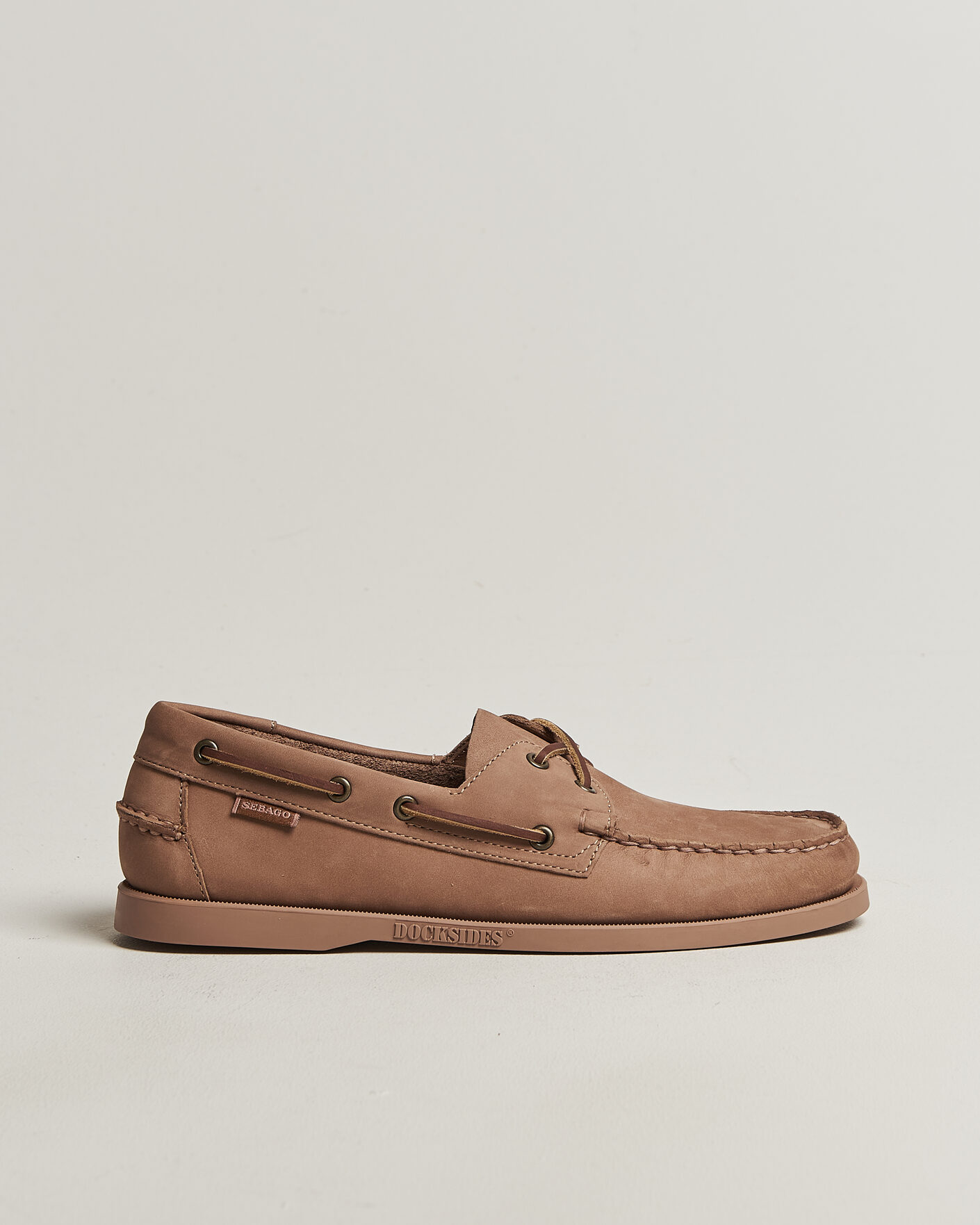 Men | Boat Shoes | Sebago | Docksides Portland Nubuck Boat Shoe Beige Taupe