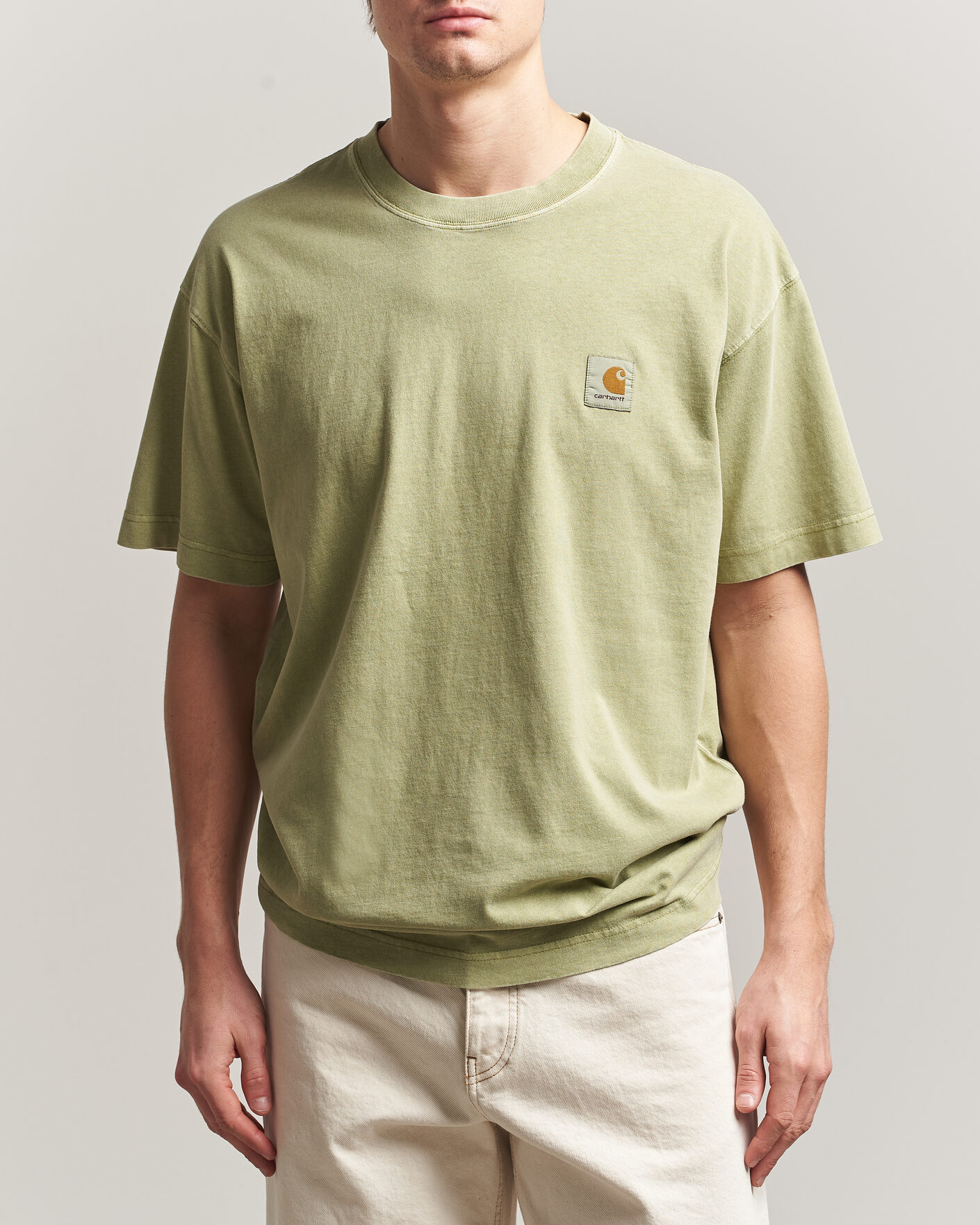 Men | T-Shirts | Carhartt WIP | Nelson Cotton T-Shirt Gentle Green