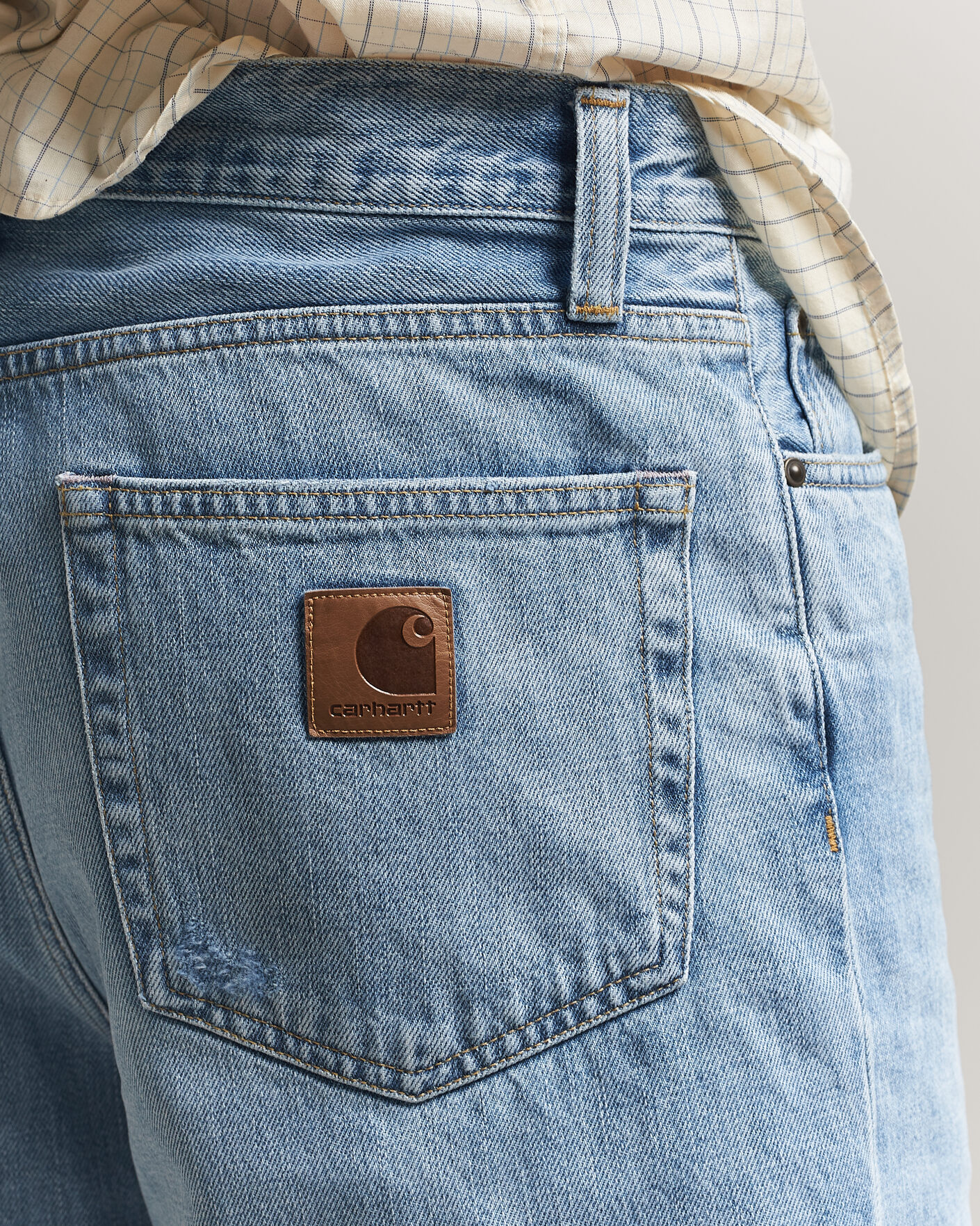 Men | Shirts | Carhartt WIP | Aaron Pant Smith Denim Burst Washed