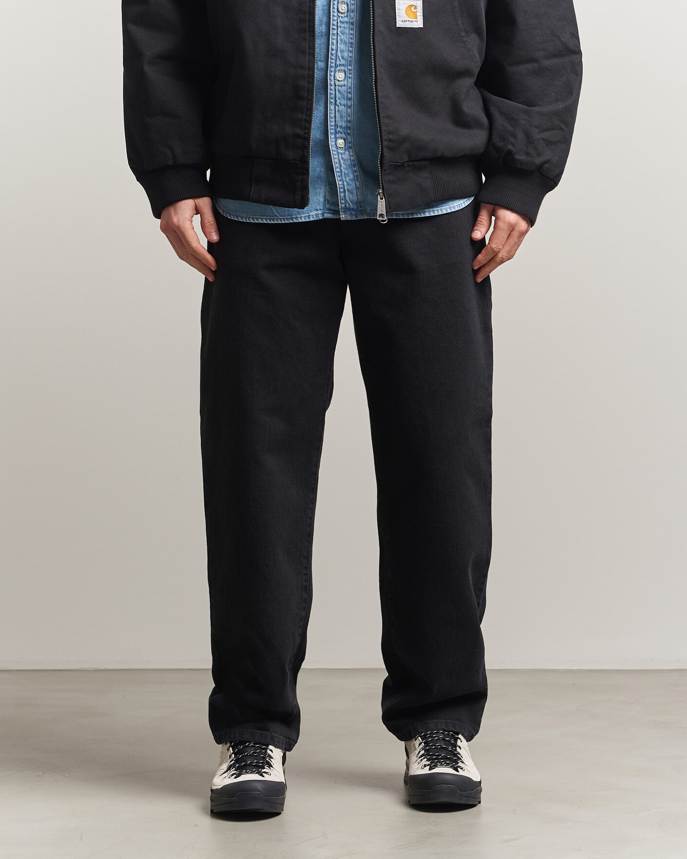 Men | Shirts | Carhartt WIP | Aaron Pant Smith Denim Grey Stone Wash