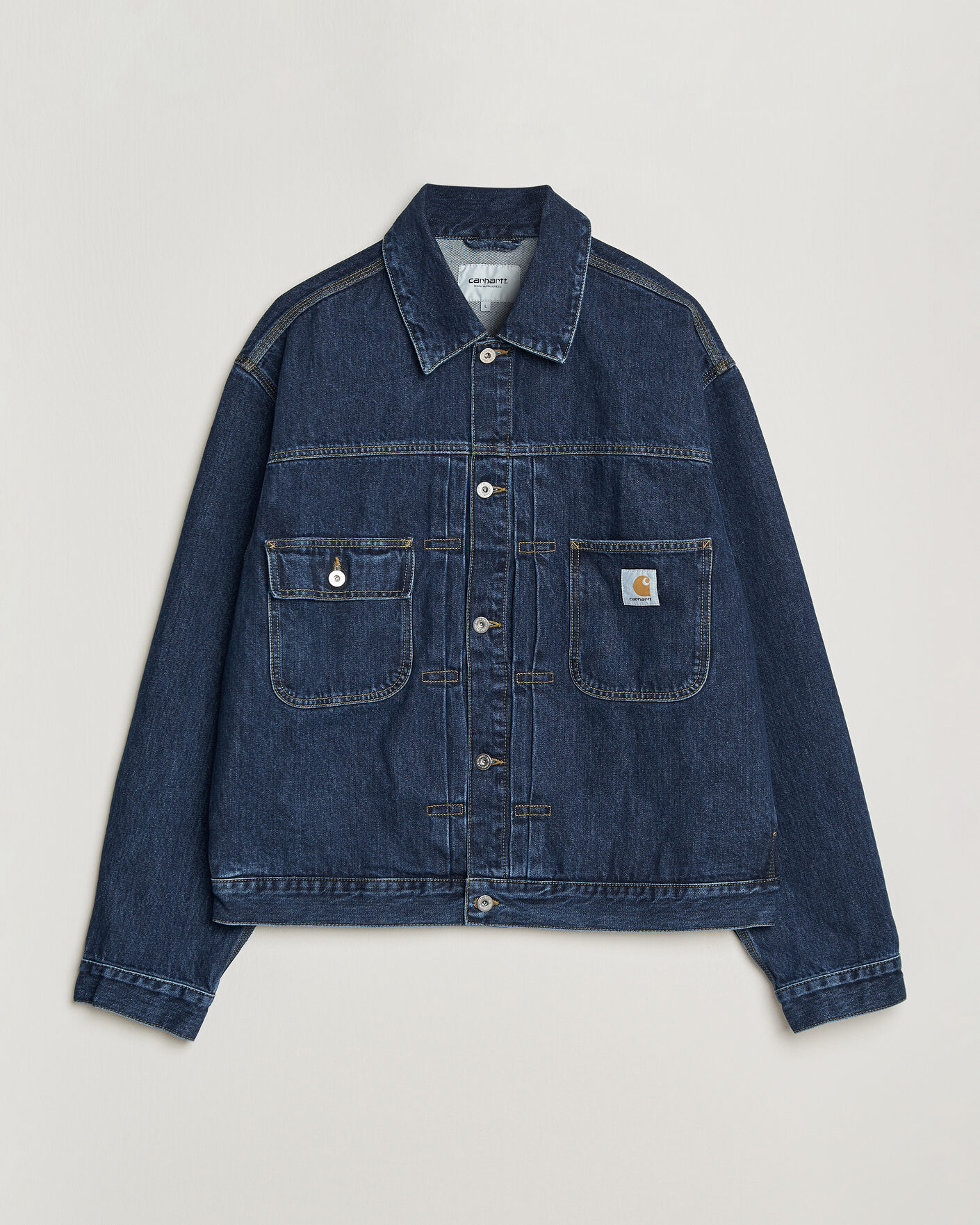 Carhartt WIP Belmar Denim Jacket Blue Stone Wash at CareOfCarl.com