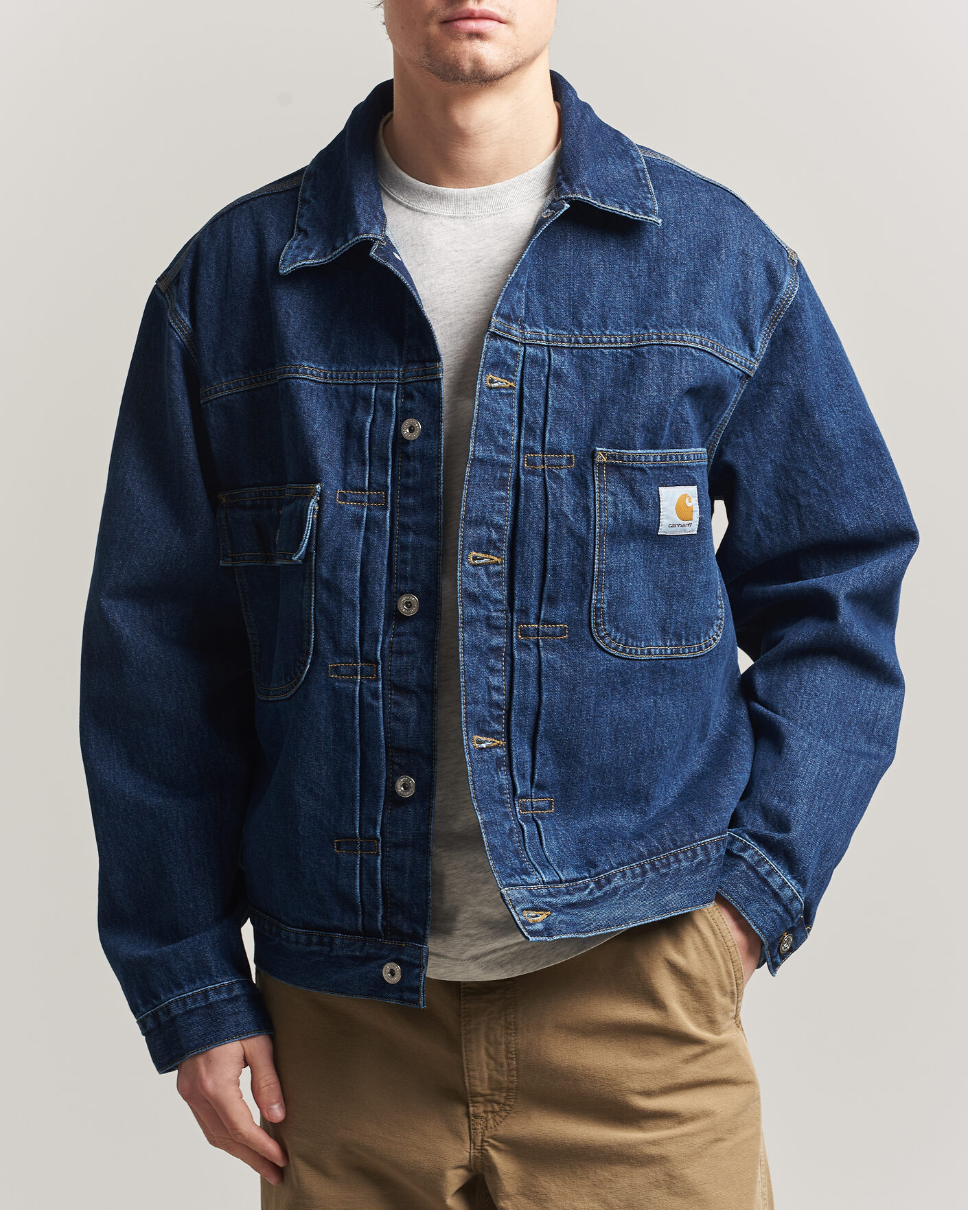 Men | Coats & Jackets | Carhartt WIP | Belmar Denim Jacket Blue Stone Wash