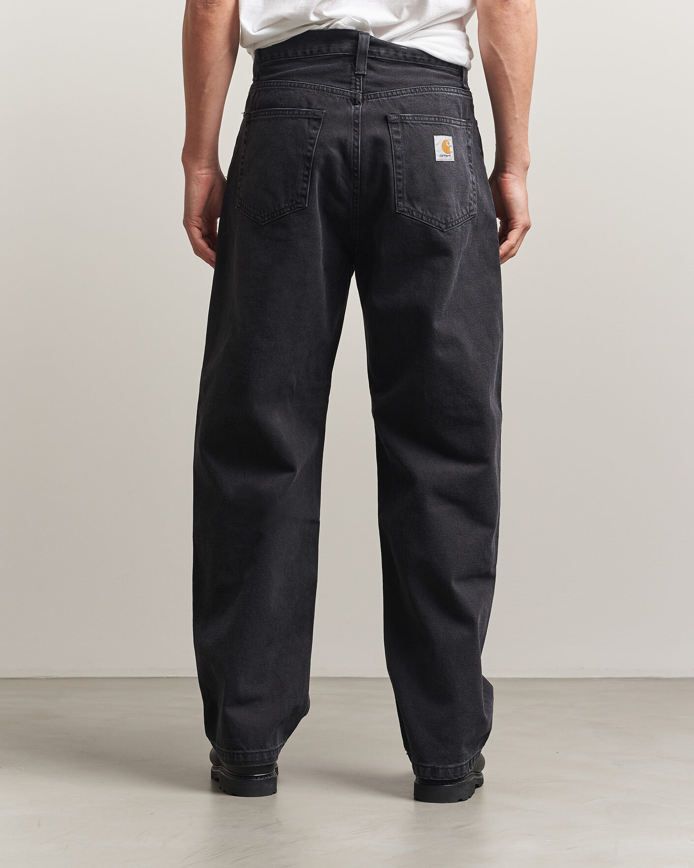Men | Trousers | Carhartt WIP | Landon Pant Robertson Denim Black Stone Washed