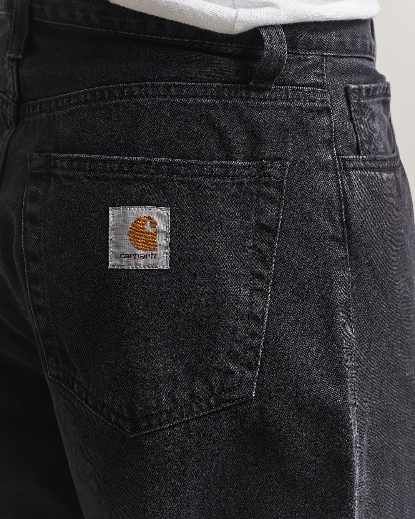 Men | Trousers | Carhartt WIP | Landon Pant Robertson Denim Black Stone Washed