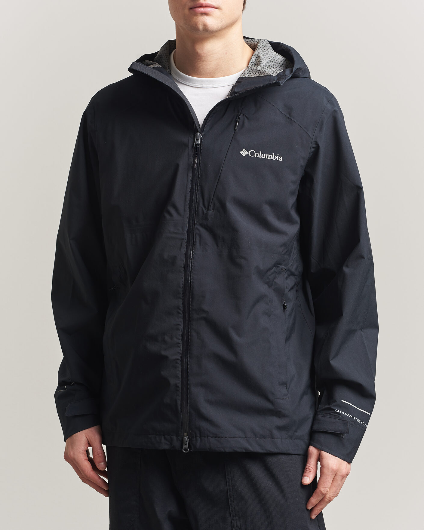 Columbia tech shell jacket double zip短丈 Columbia Trailborne 2,5L Shell Jacket Black at CareOfCarl.com