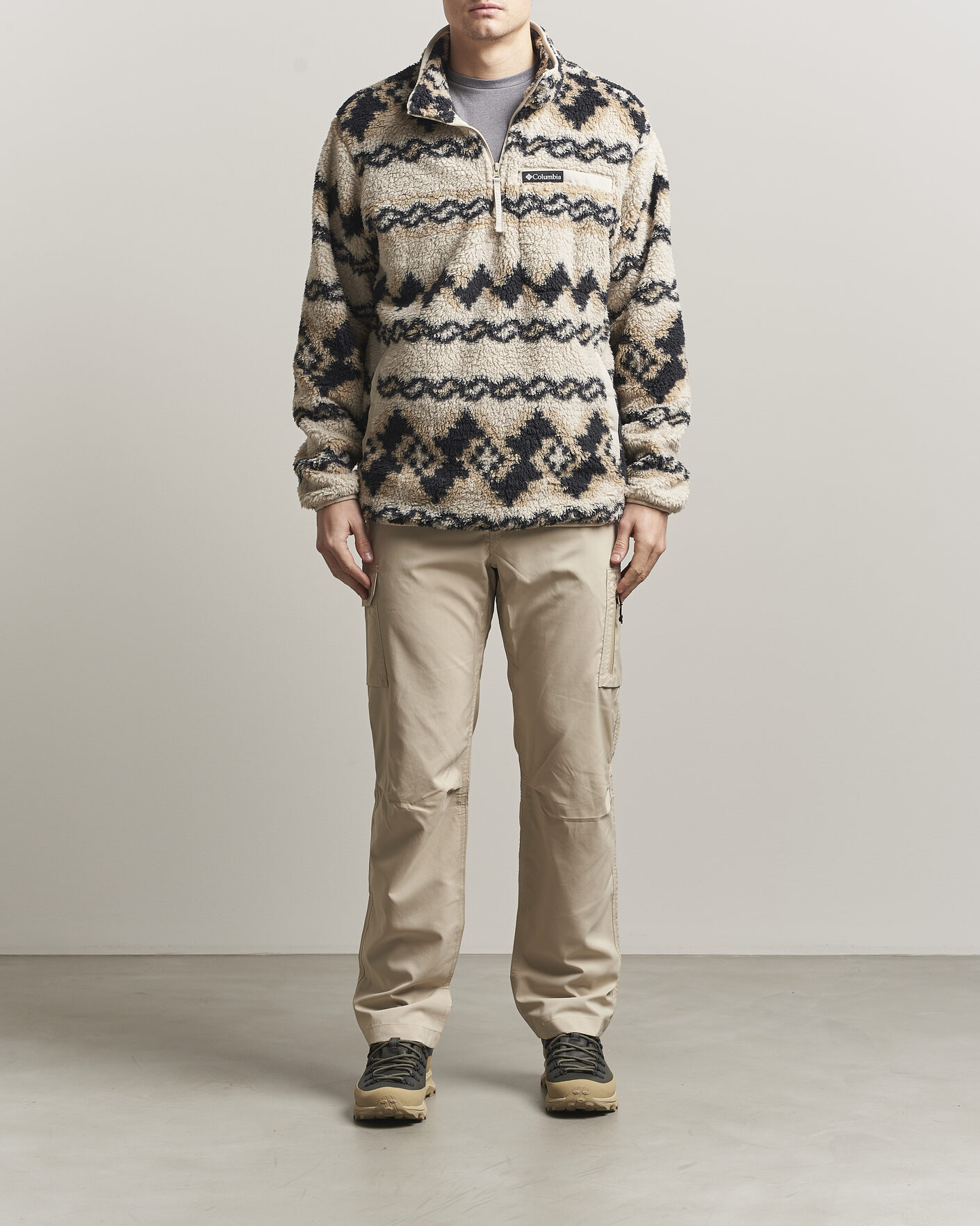 Men | Sweaters & Knitwear | Columbia | Rugged Ridge High Pile Half Zip Dark Stone Knitknot