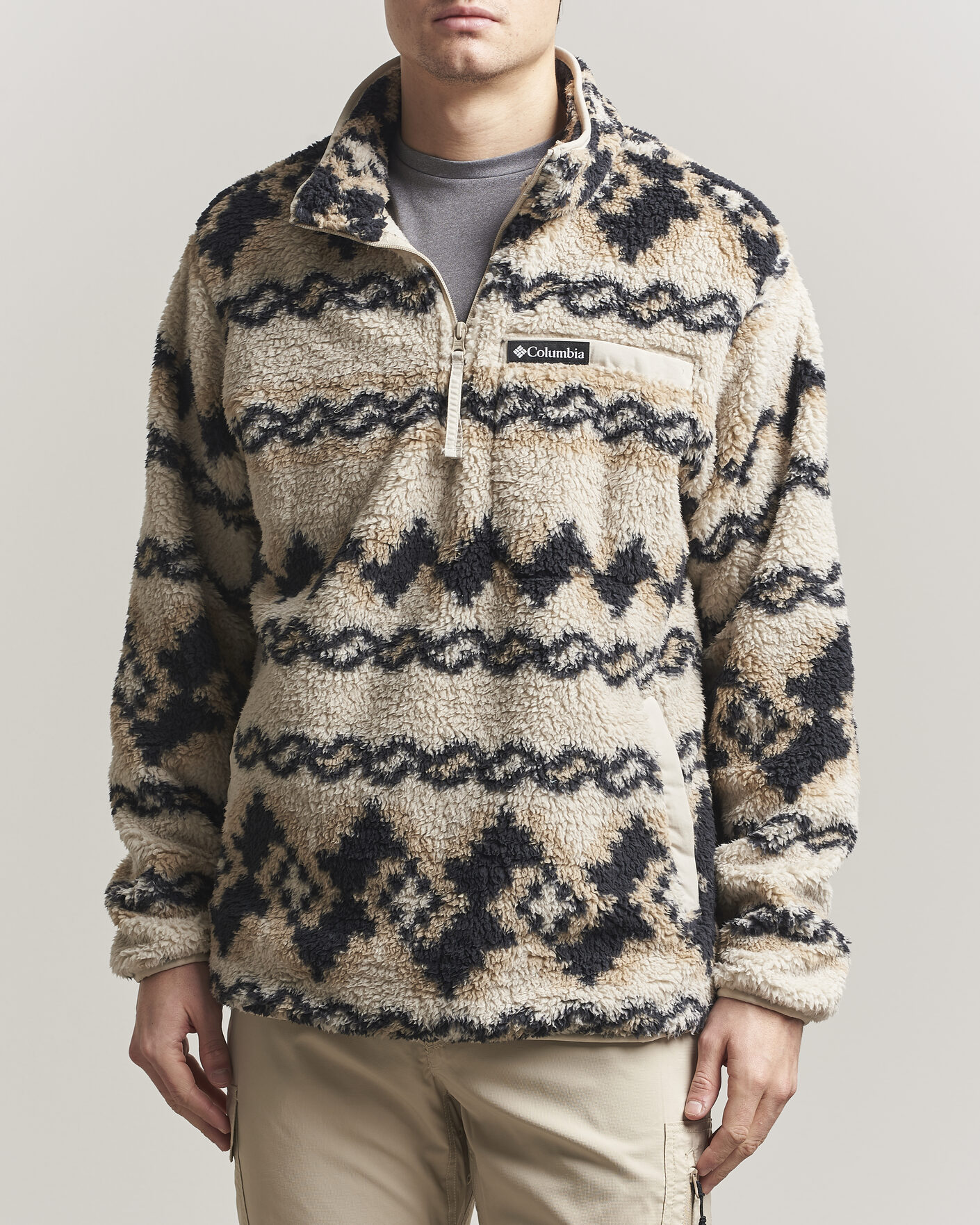 Columbia Rugged Ridge High Pile Half Zip Dark Stone Knitknot at