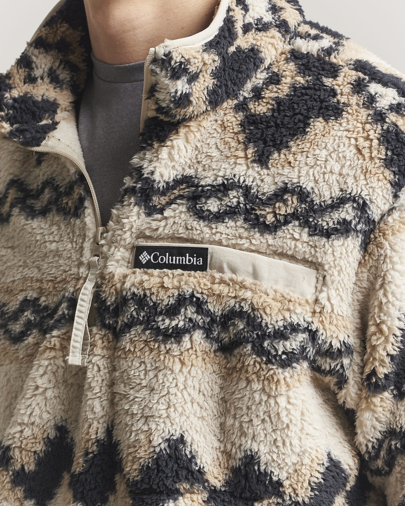 Columbia Rugged Ridge High Pile Half Zip Dark Stone Knitknot at