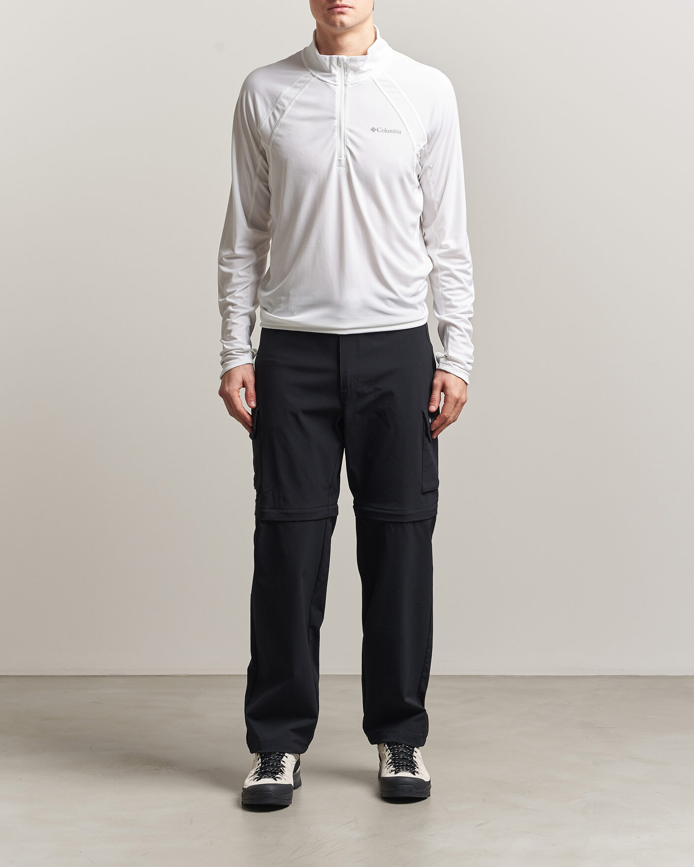 Men | T-Shirts | Columbia | Stealth Spring Half-Zip T-Shirt White