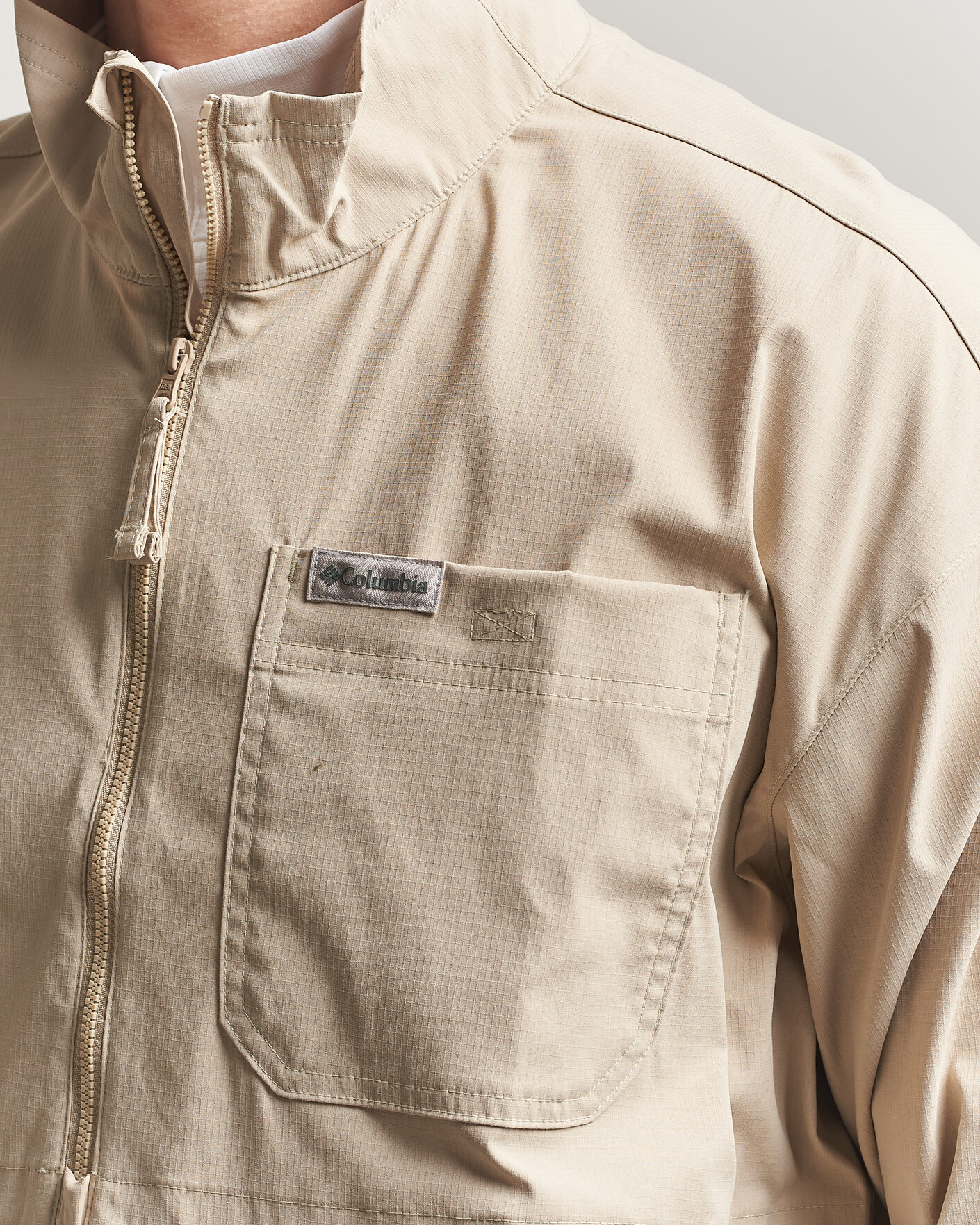 Men | Coats & Jackets | Columbia | Landroamer Half-Zip Overshirt Ancient Fossil